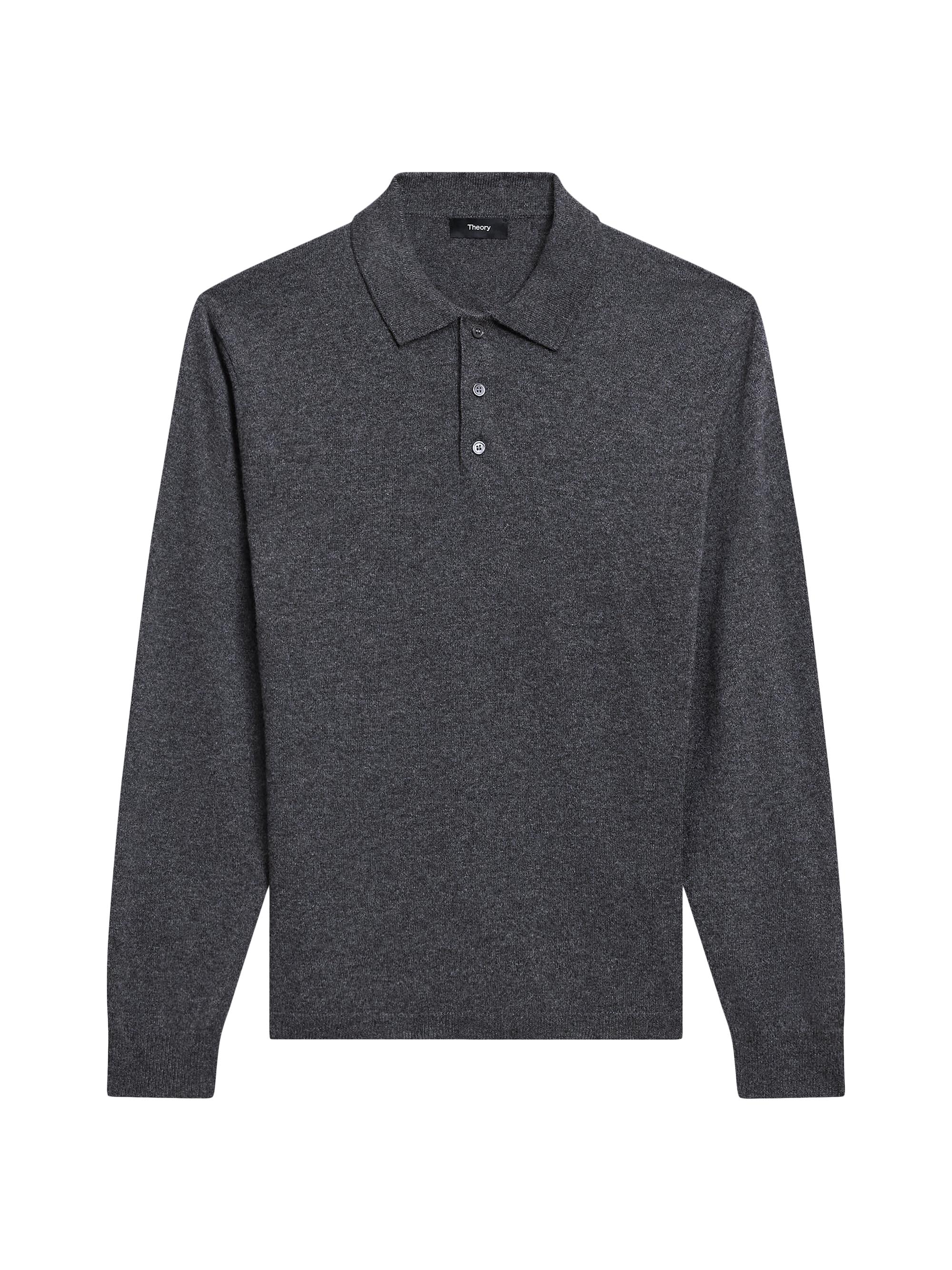 Theory Men's Hilles Cashmere Polo Sweater - Baltic