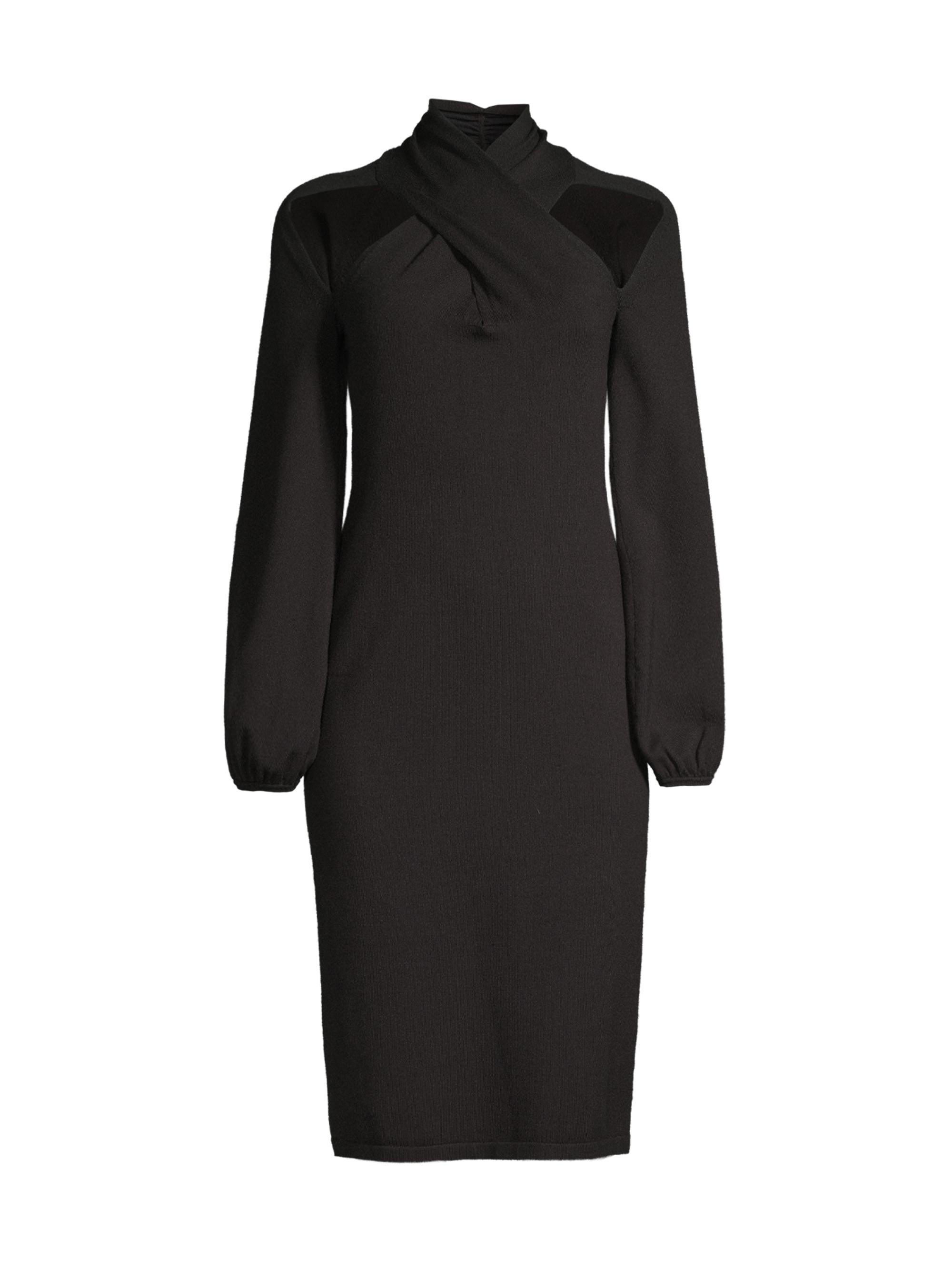 Donna Karan New York Women's Heavy Metal Crisscross Cut-Out Midi-Dress - Black