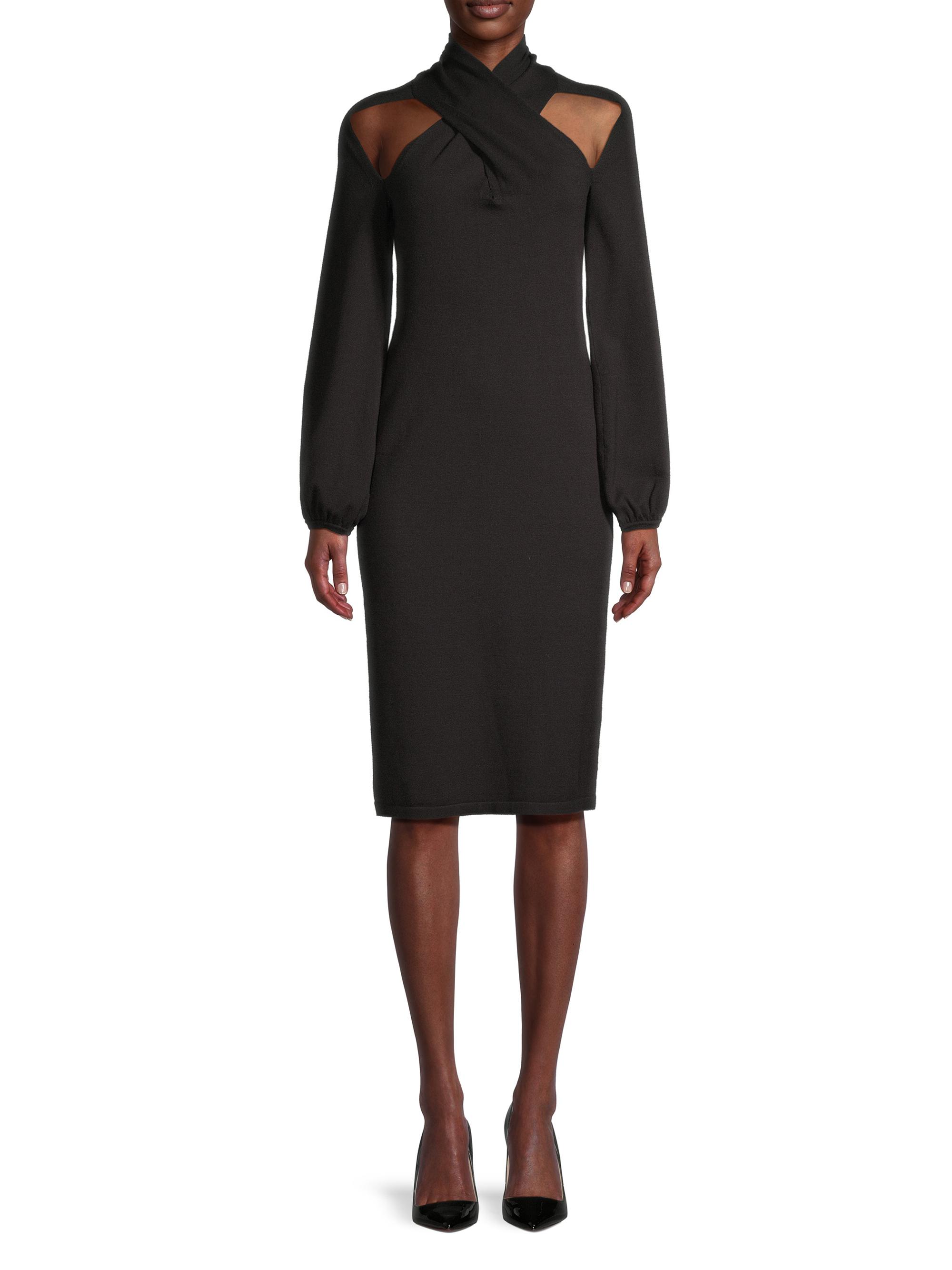 Donna Karan New York Heavy Metal Crisscross Cut-Out Midi-Dress | Saks Fifth  Avenue