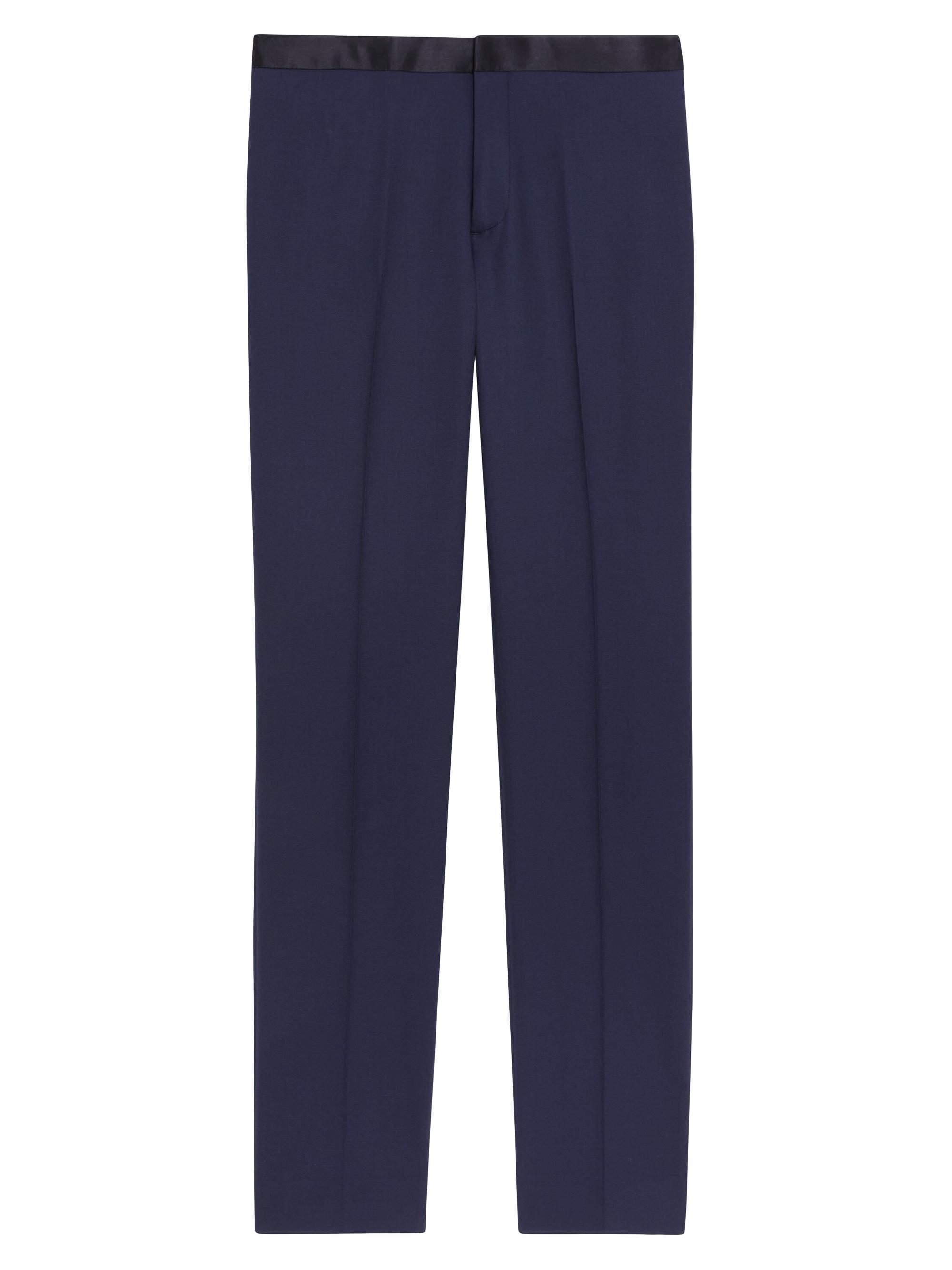 Theory Men's Mayer Wool Tuxedo Pants - Baltic