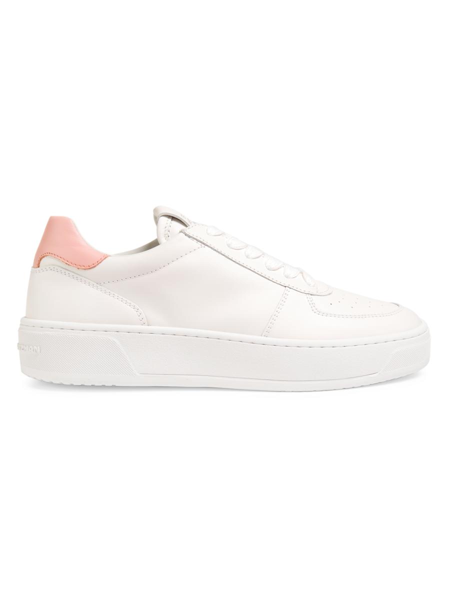 Stuart Weitzman Courtside Low-Top Leather Sneakers | Saks