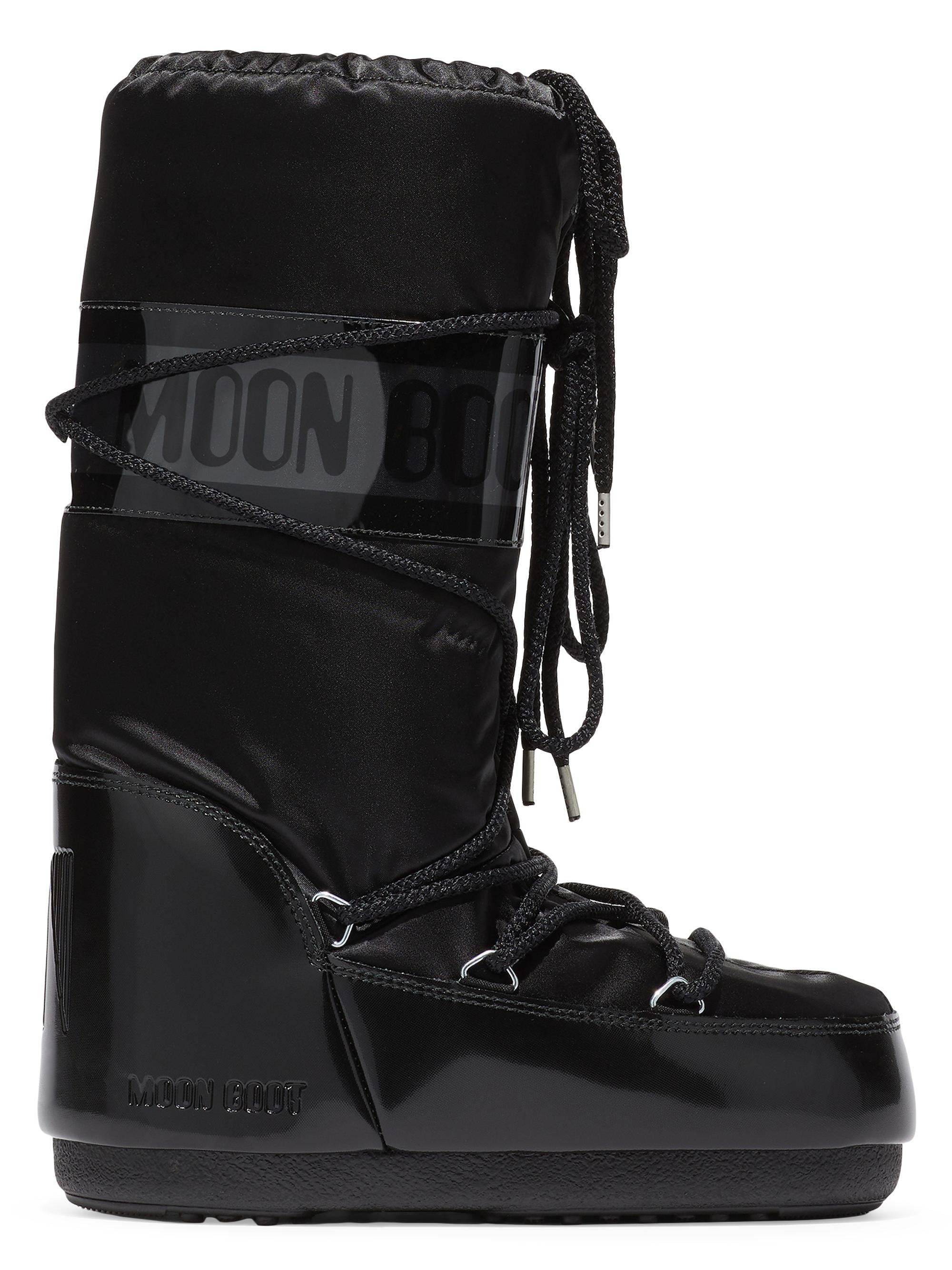 み　Moon Boot Glance ブラック スノーブーツ Moon Boot snow boots GLANCE BLACK