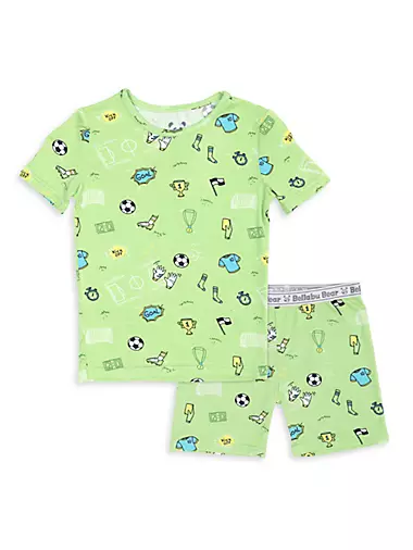 Baby Boy's, Little Boy's & Boy's Soccer Pajama Shorts Set