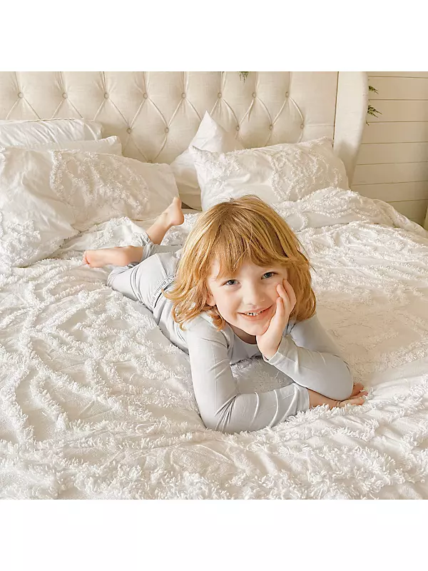 Baby's, Little Kid's & Kid's Cloud Grey Long-Sleeve Shirt & Pants Pajama Set