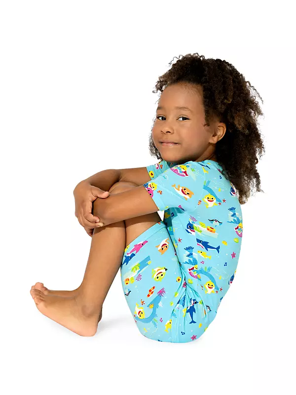 Baby's, Little Kid's & Kid's Baby Shark T-Shirt & Shorts Pajama Set