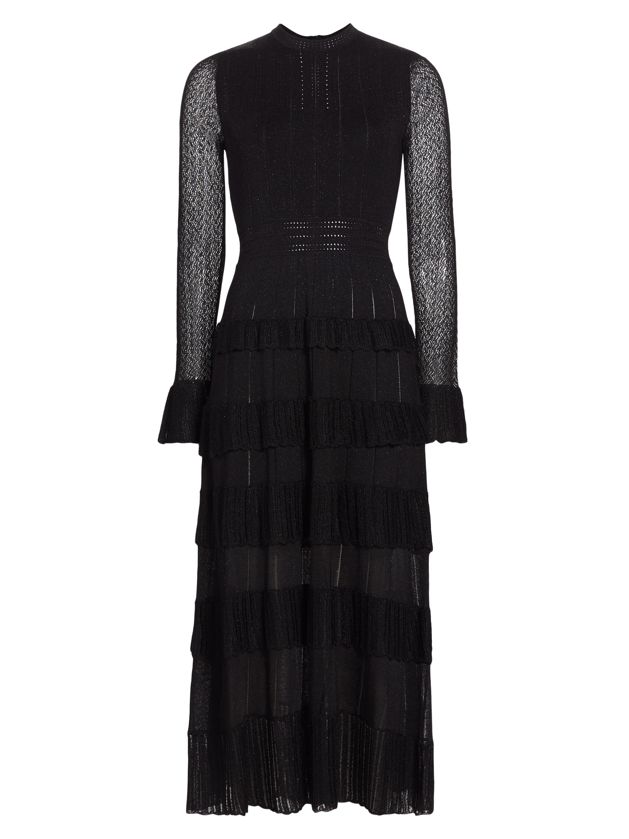 Lela Rose Piper Pointelle Tiered Maxi Dress Saks Fifth Avenue