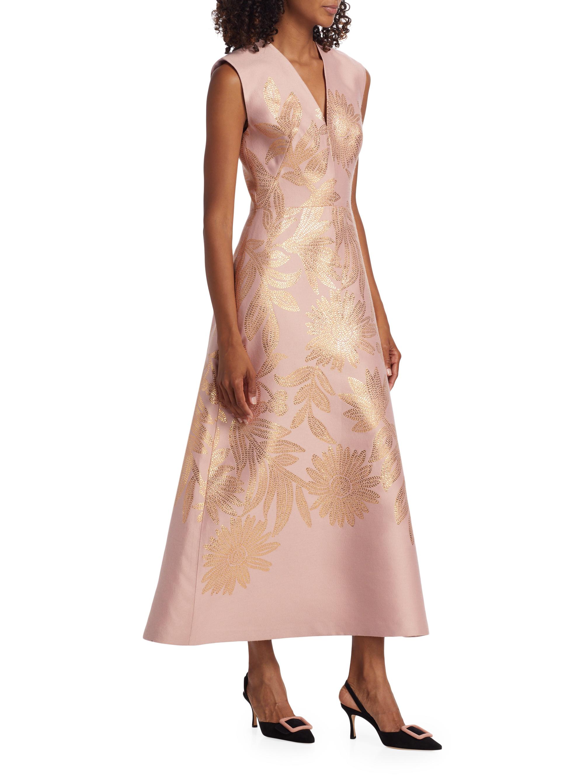 スーツ・フォーマル・ドレス blair Lela Rose Blair Metallic Jacquard Maxi Dress | Saks Fifth Avenue