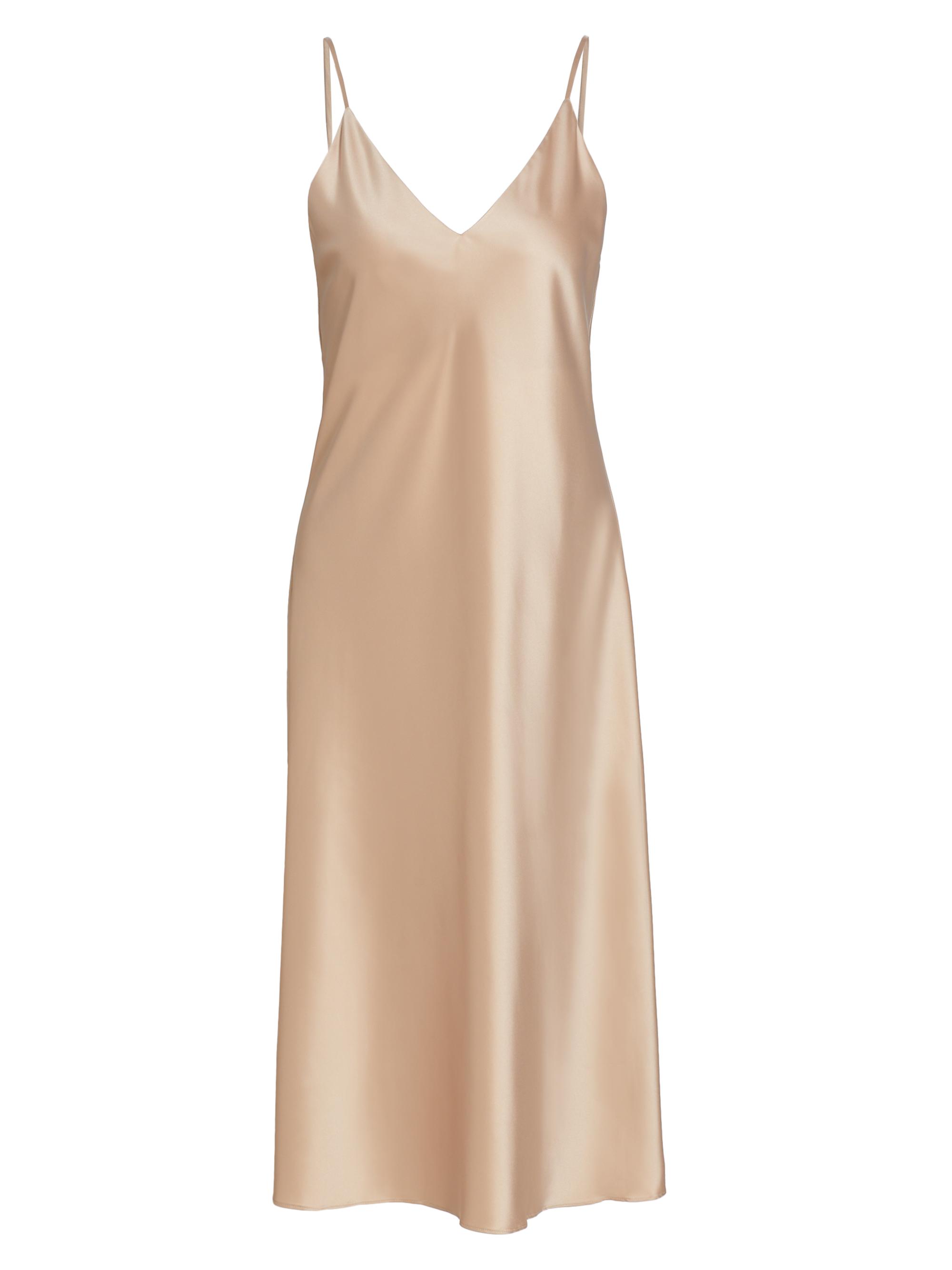 Natori Women's Glamour Satin Slip Midi-Dress - Cafe