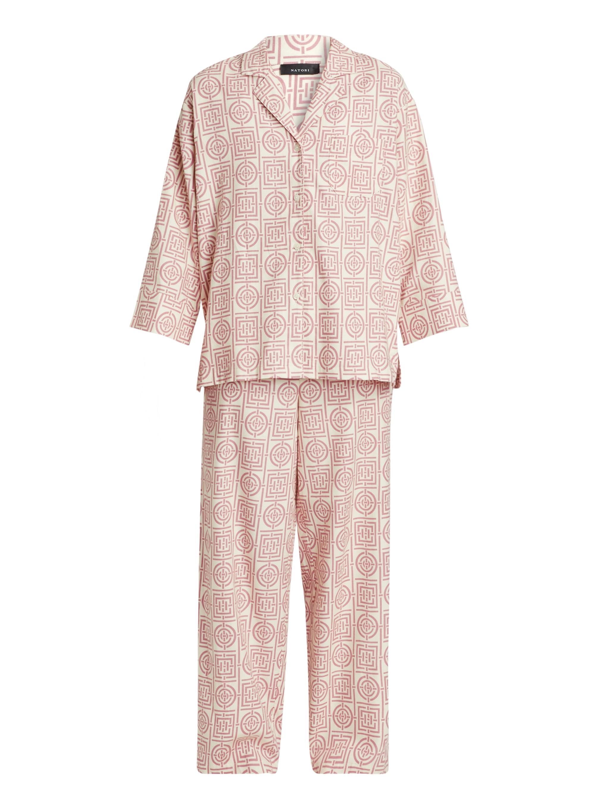 Natori Women's Flannel Infinity Cotton Pajama Set - Pristine Viola
