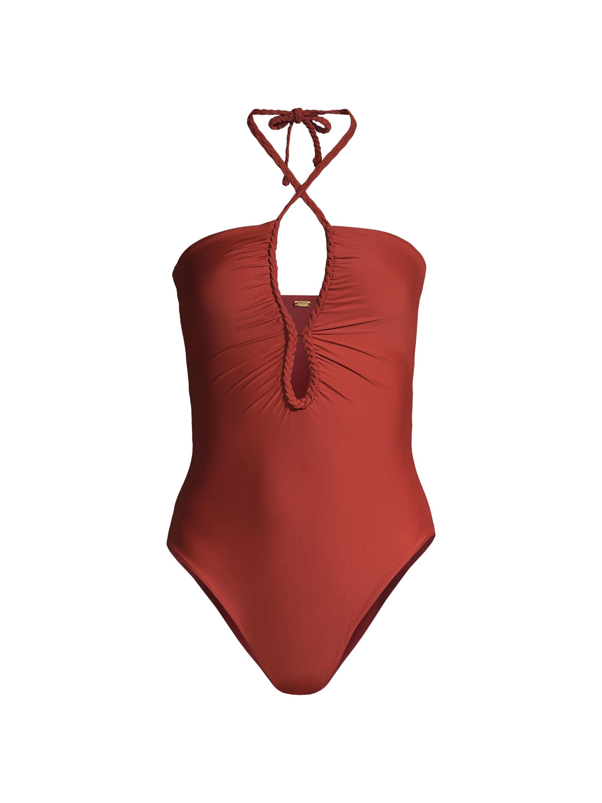 Juan de Dios Women's Saint Tropez Halterneck One-Piece Swimsuit - Terracota