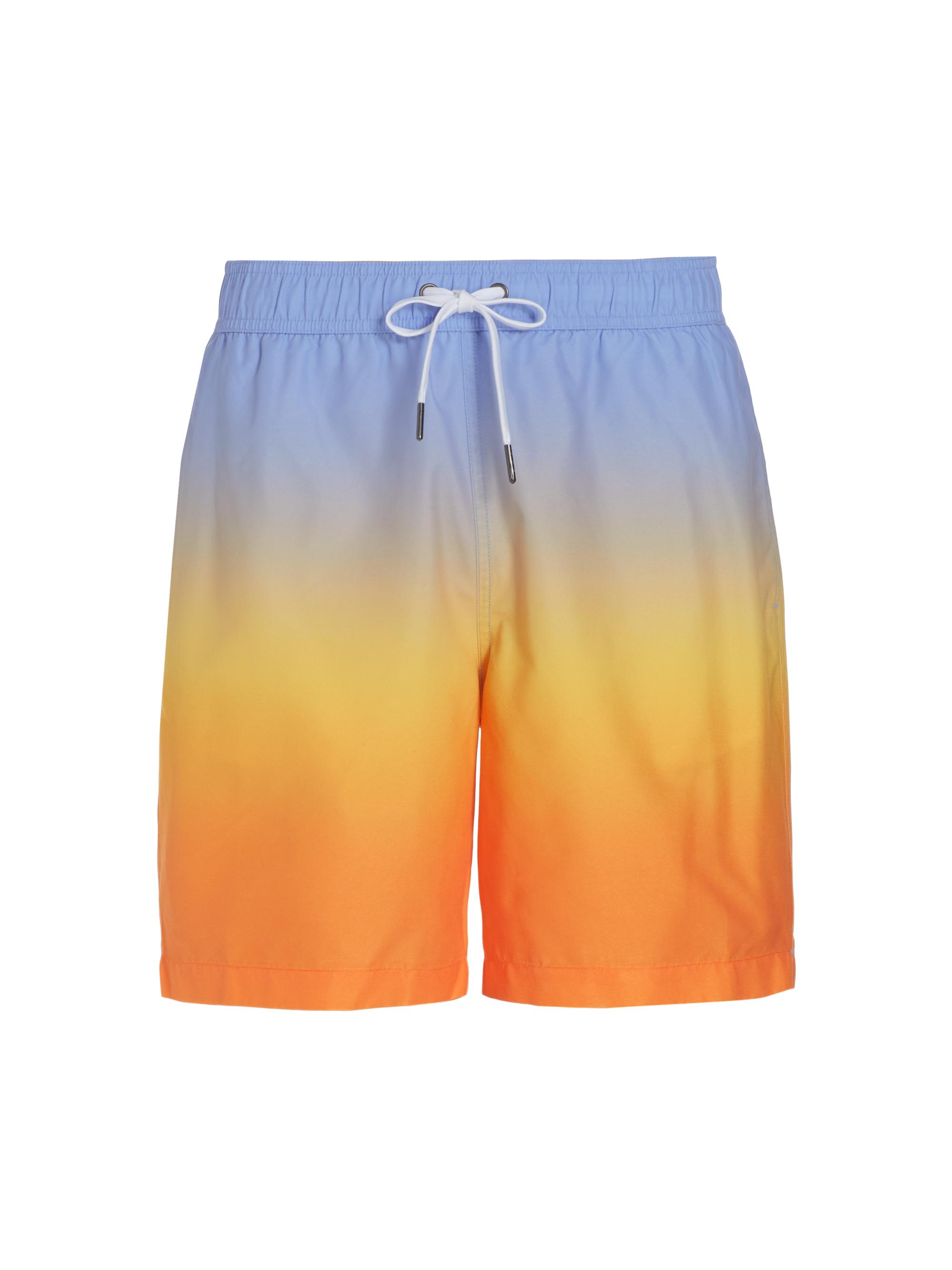 Saks Fifth Avenue Men's COLLECTION Sunrise Ombré Swim Trunks - Tangerine