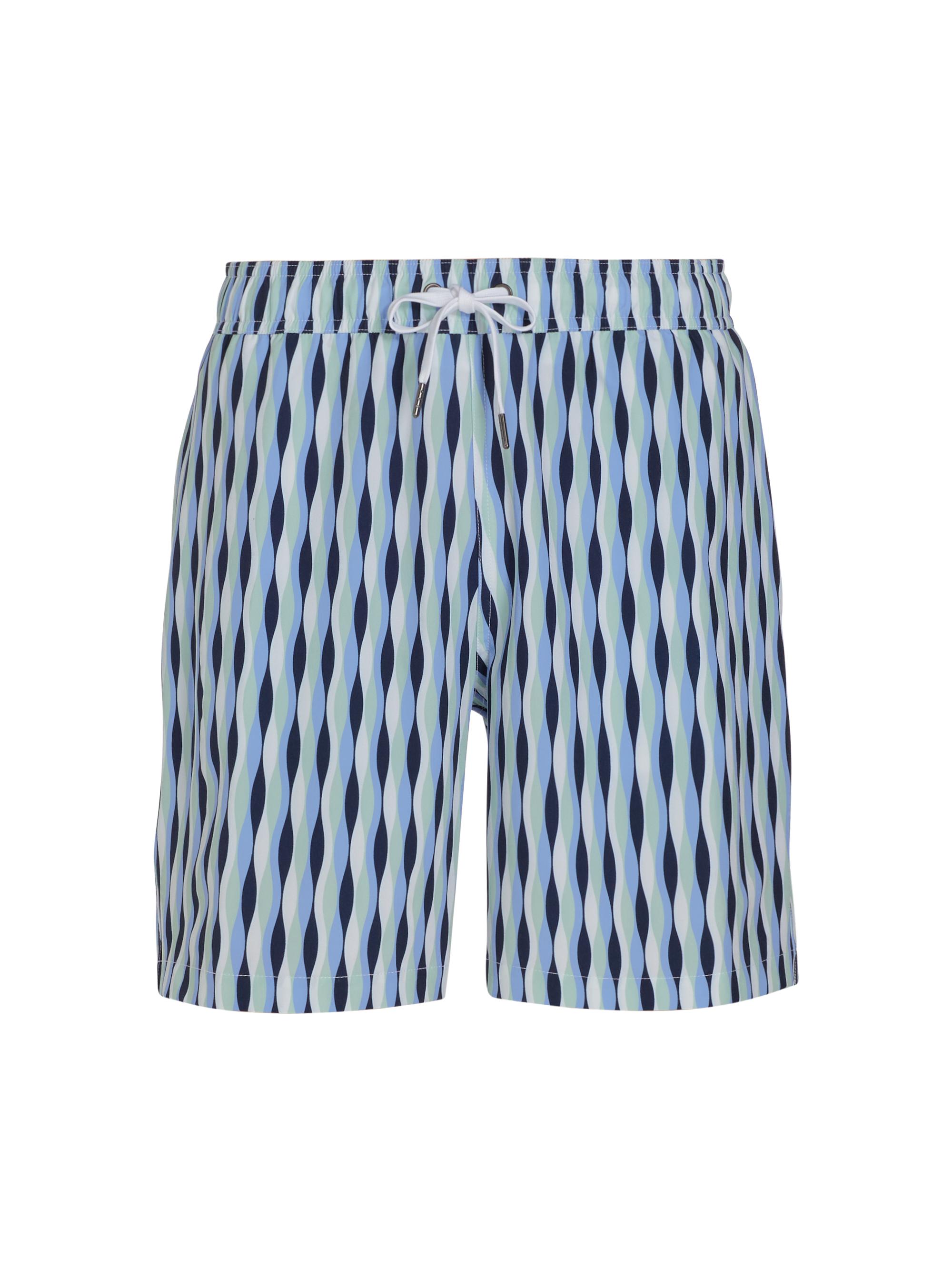 Saks Fifth Avenue Men's COLLECTION Braided Stripe Swim Trunks - Navy