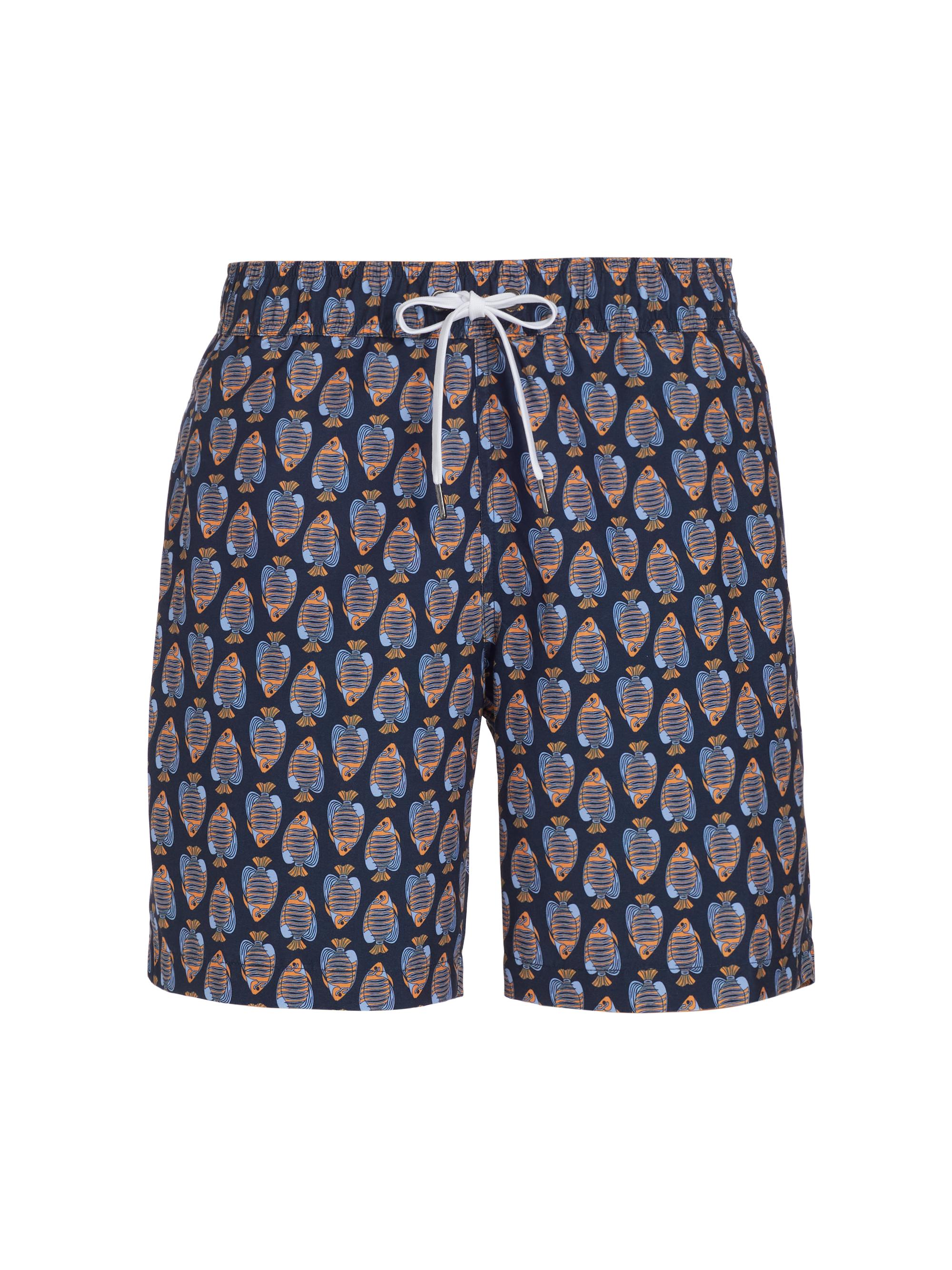 Saks Fifth Avenue Men's COLLECTION Fish Swim Shorts - Navy