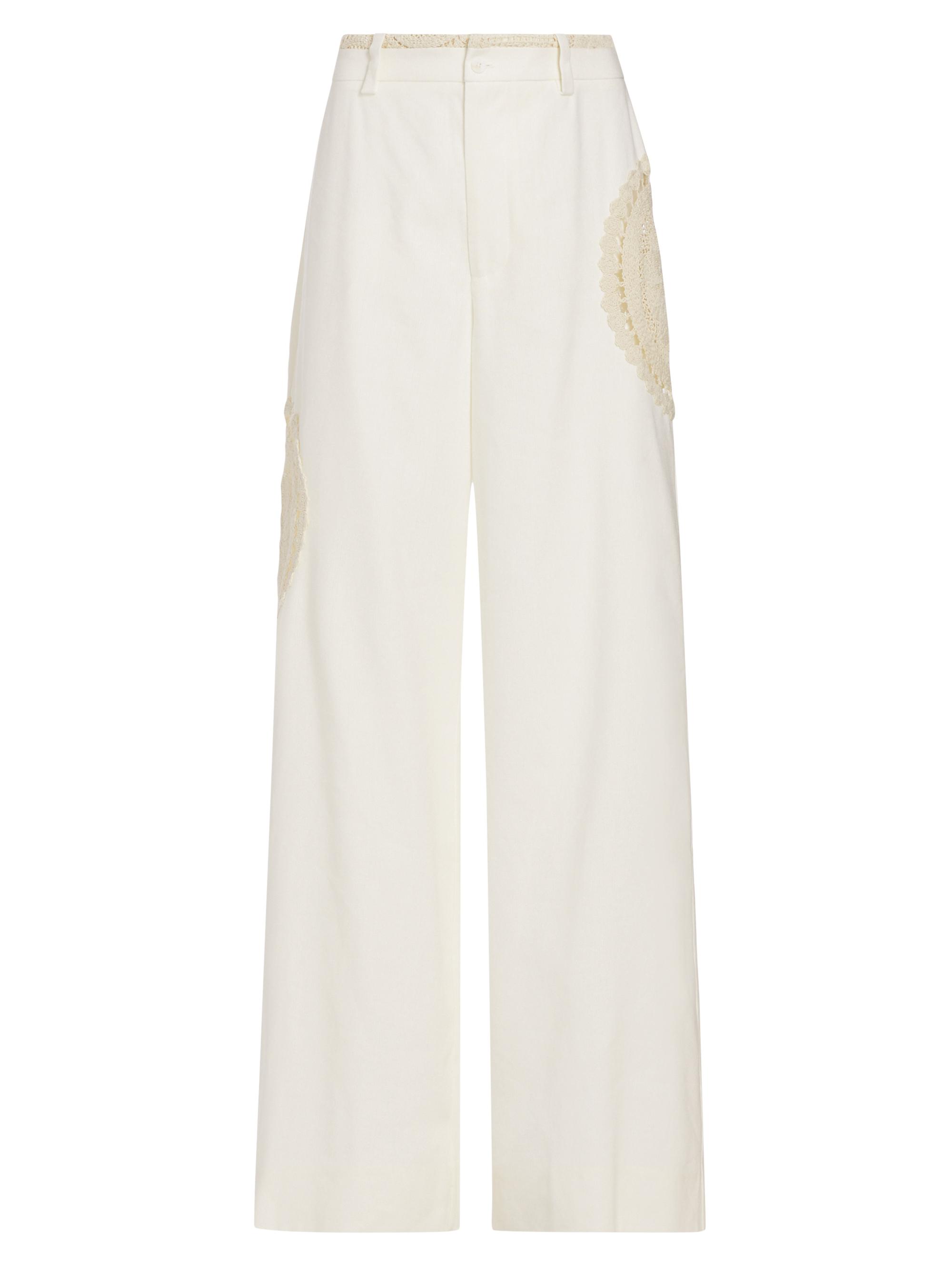 SIR. Women's Atacama Crochet Trousers - Natural