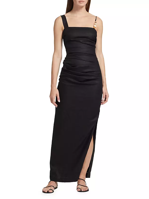 Women's Plus Size Antonia Tulle Black Maxi Dress