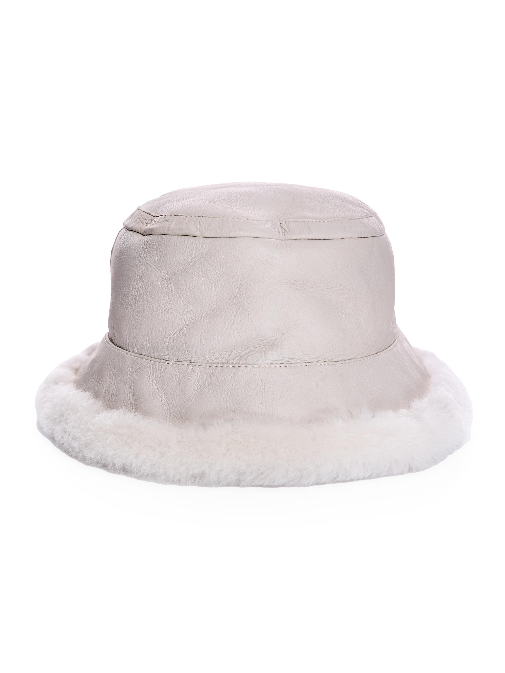 Maximilian Women's Shearling Bucket Hat - Cream