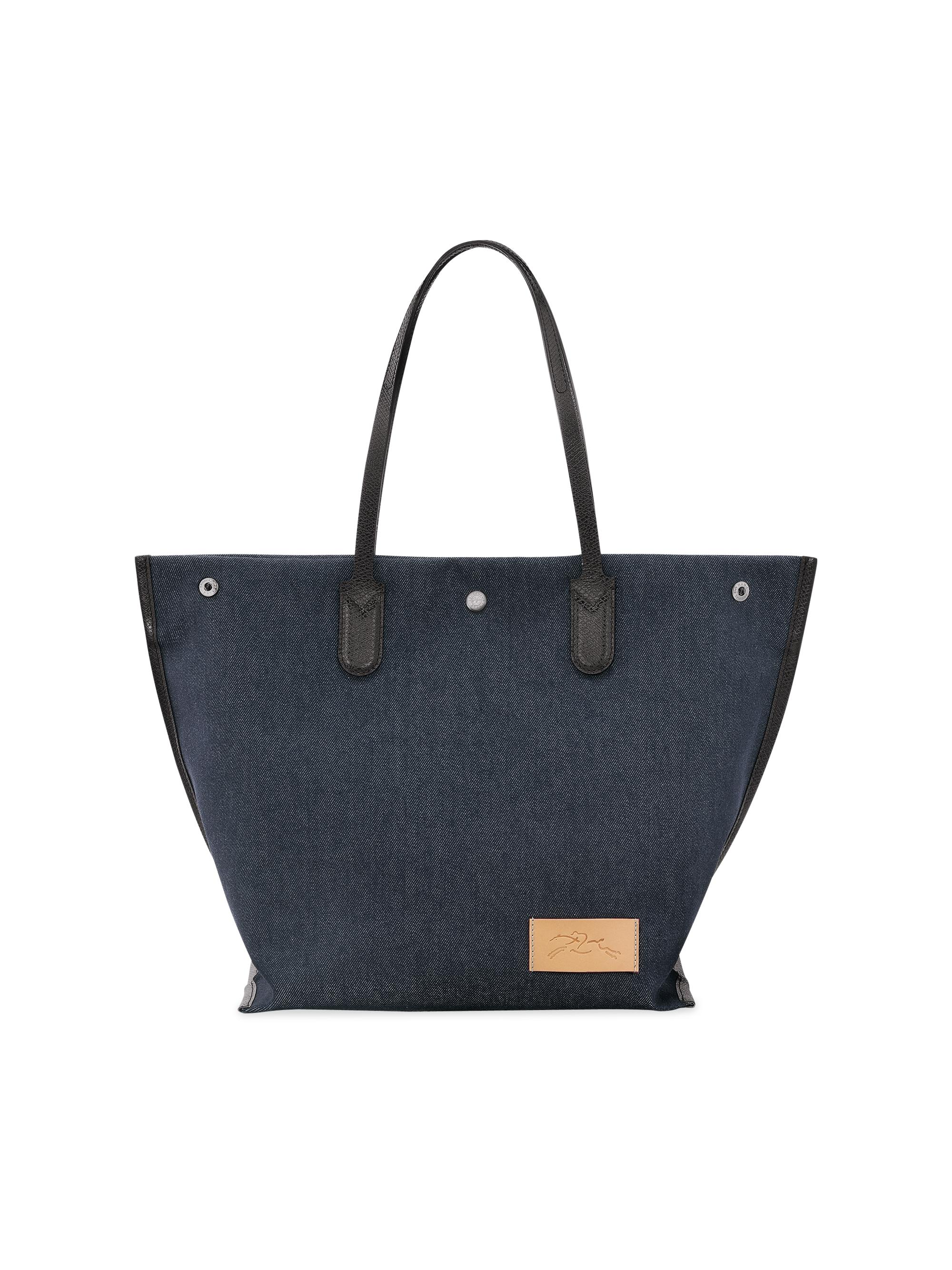 Longchamp Essential Large Cotton Denim Tote Bag Saks Fifth