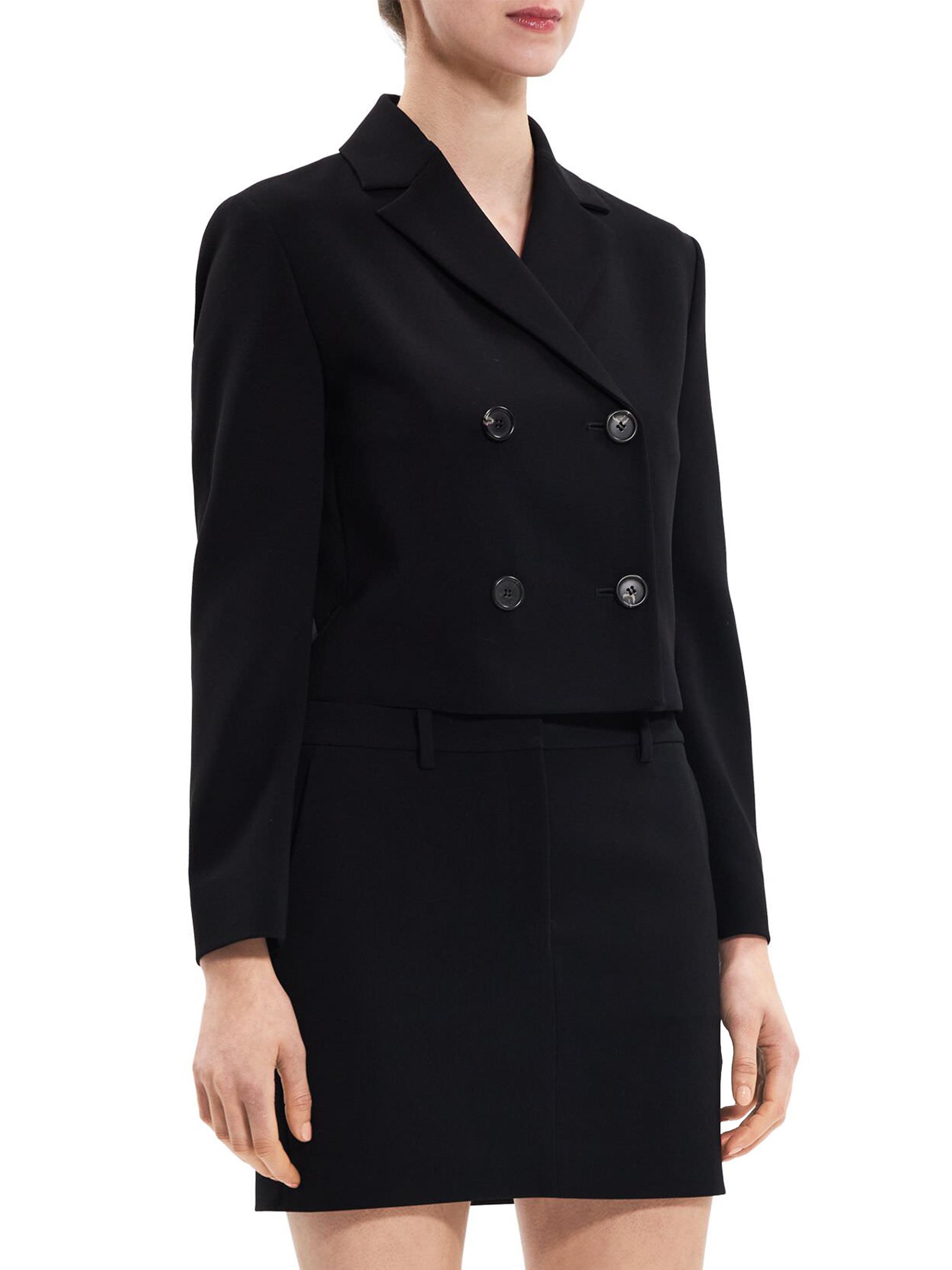 Theory Cropped Double-Breasted Jacket | Saks Fifth Avenue