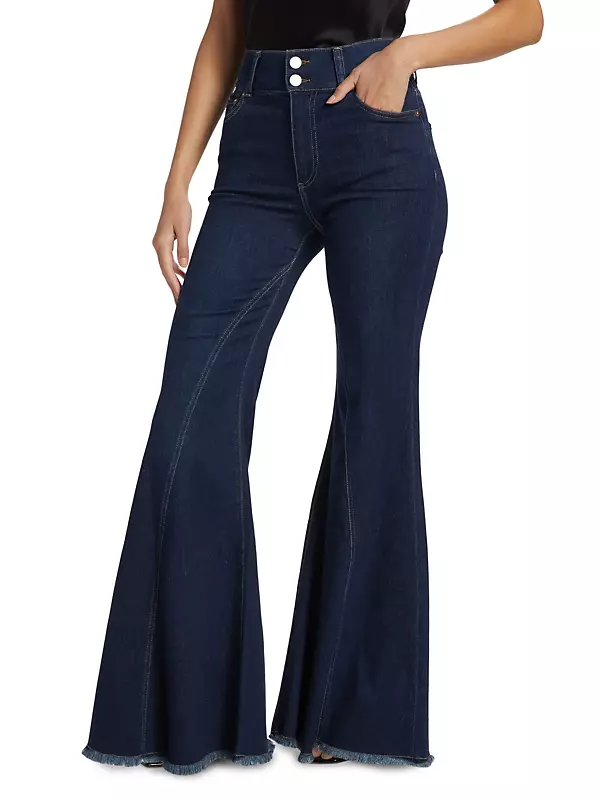 Shop Alice + Olivia High-Rise Bell-Bottom Jeans | Saks Fifth Avenue