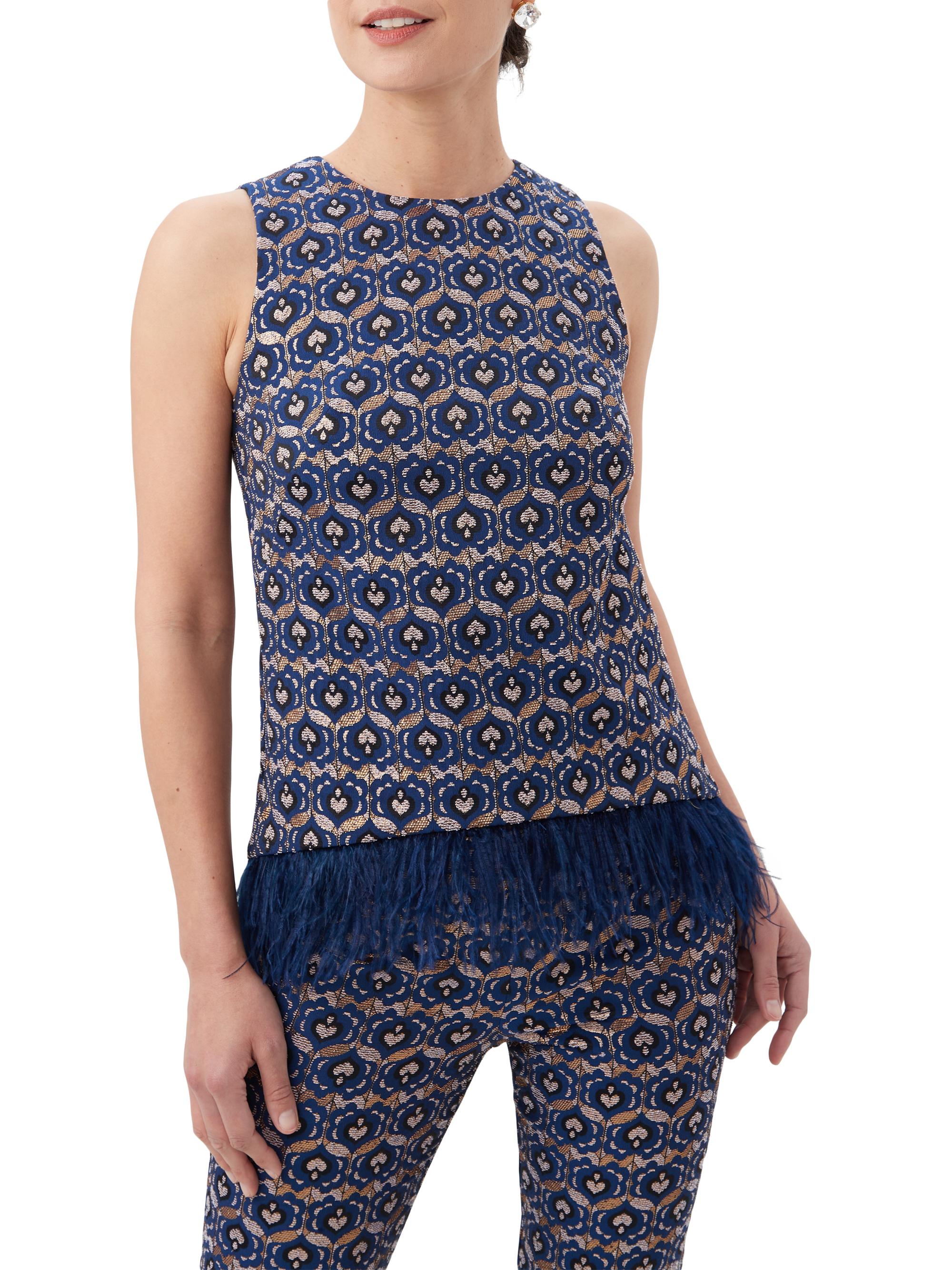 Trina Turk Ena Jacquard Fringe Top | Saks Fifth Avenue