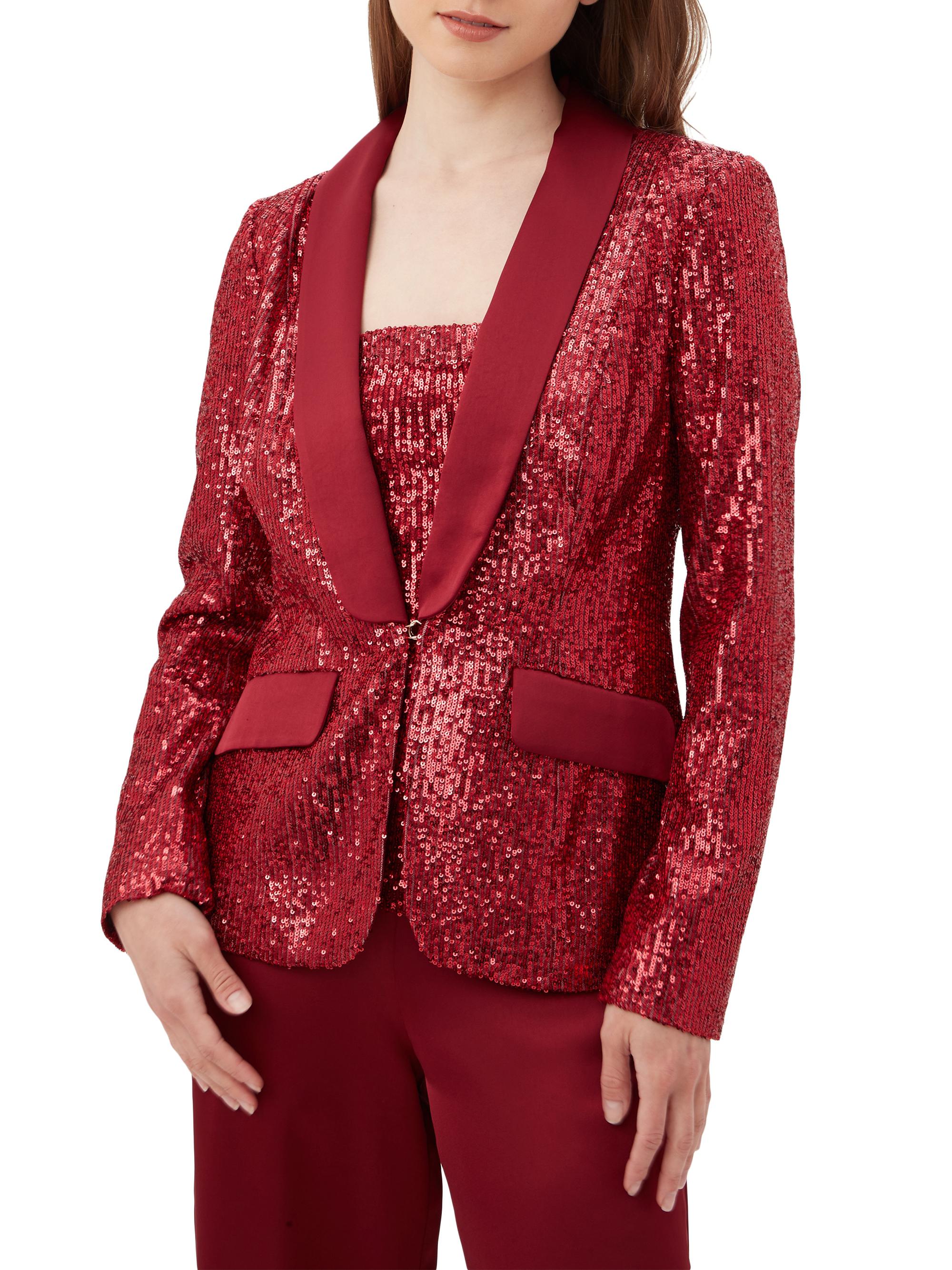 Trina Turk Women's Ai Sequined Blazer - Ruqa Red