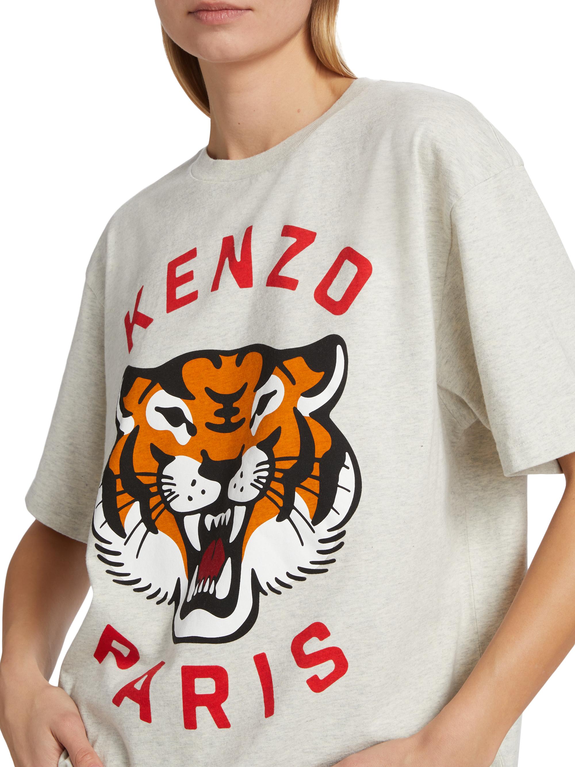 Kenzo Lucky Tiger Oversize Graphic Cotton T-Shirt | Saks Fifth Avenue