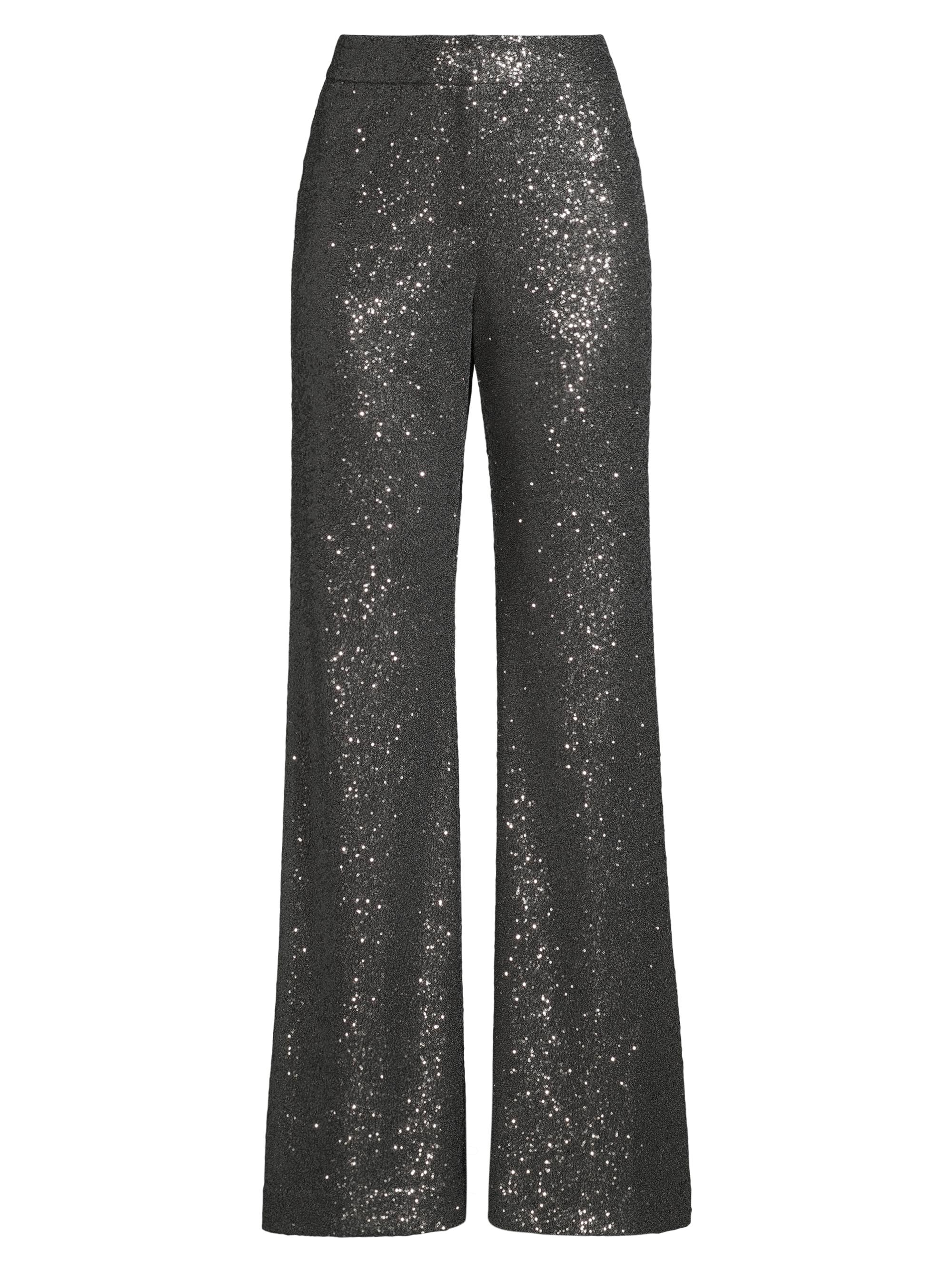 Ungaro Women's Sandra Flared Sequin Pants - Pewter