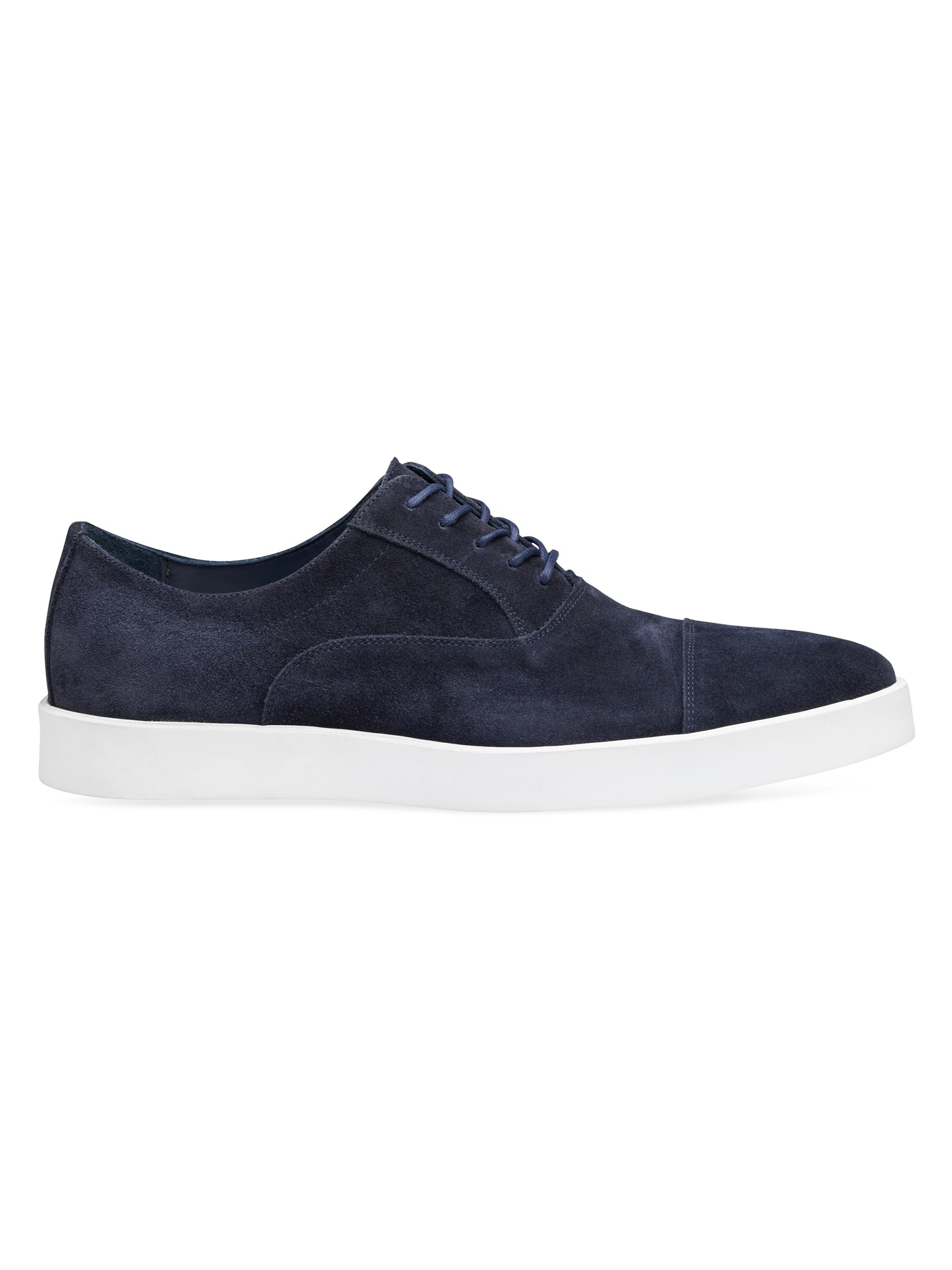 Johnston & Murphy Men's Bolivar Cap-Toe Suede Oxfords - Navy