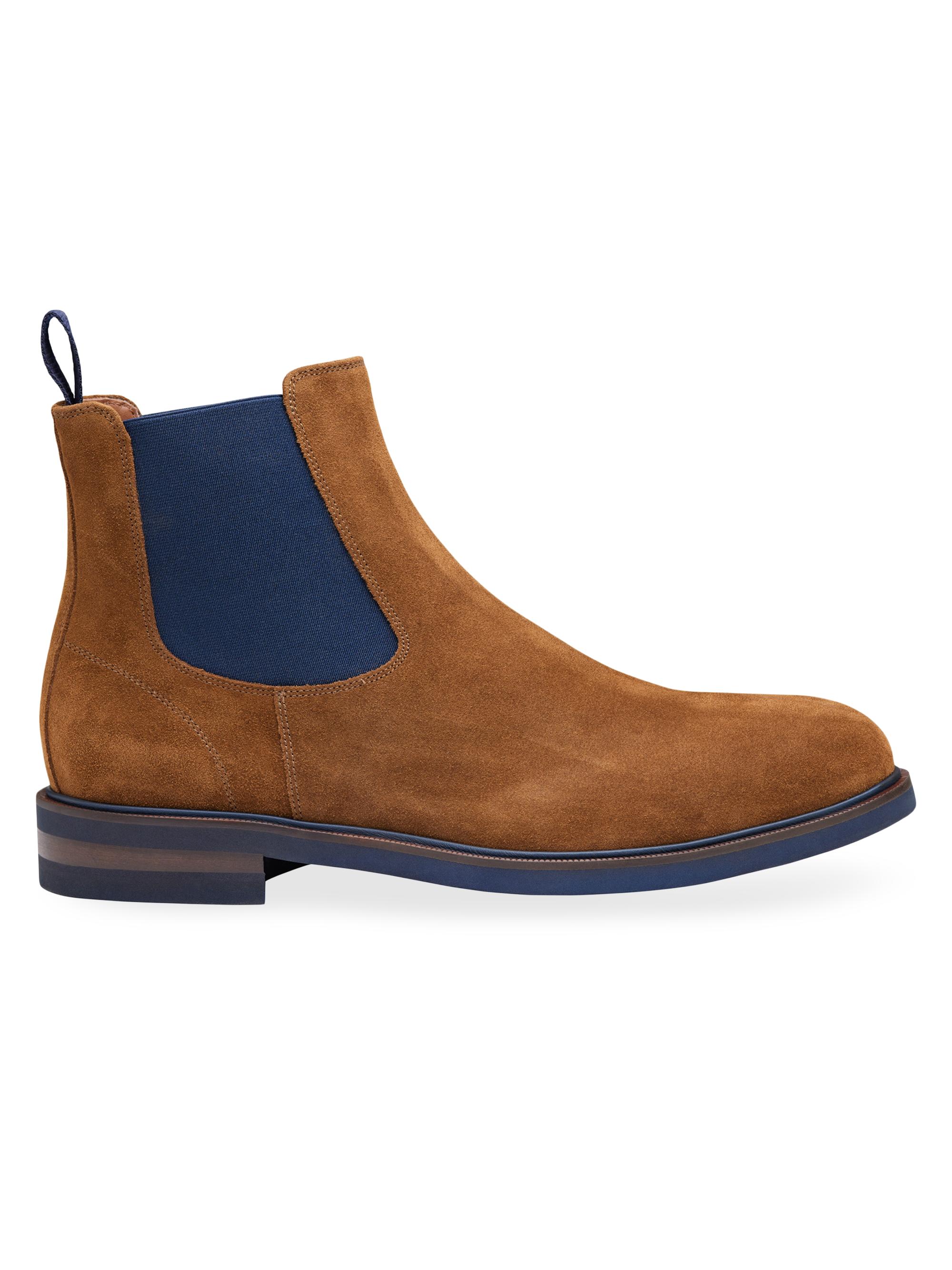 Johnston & Murphy Men's Hartley Suede Chelsea Boots - Snuff