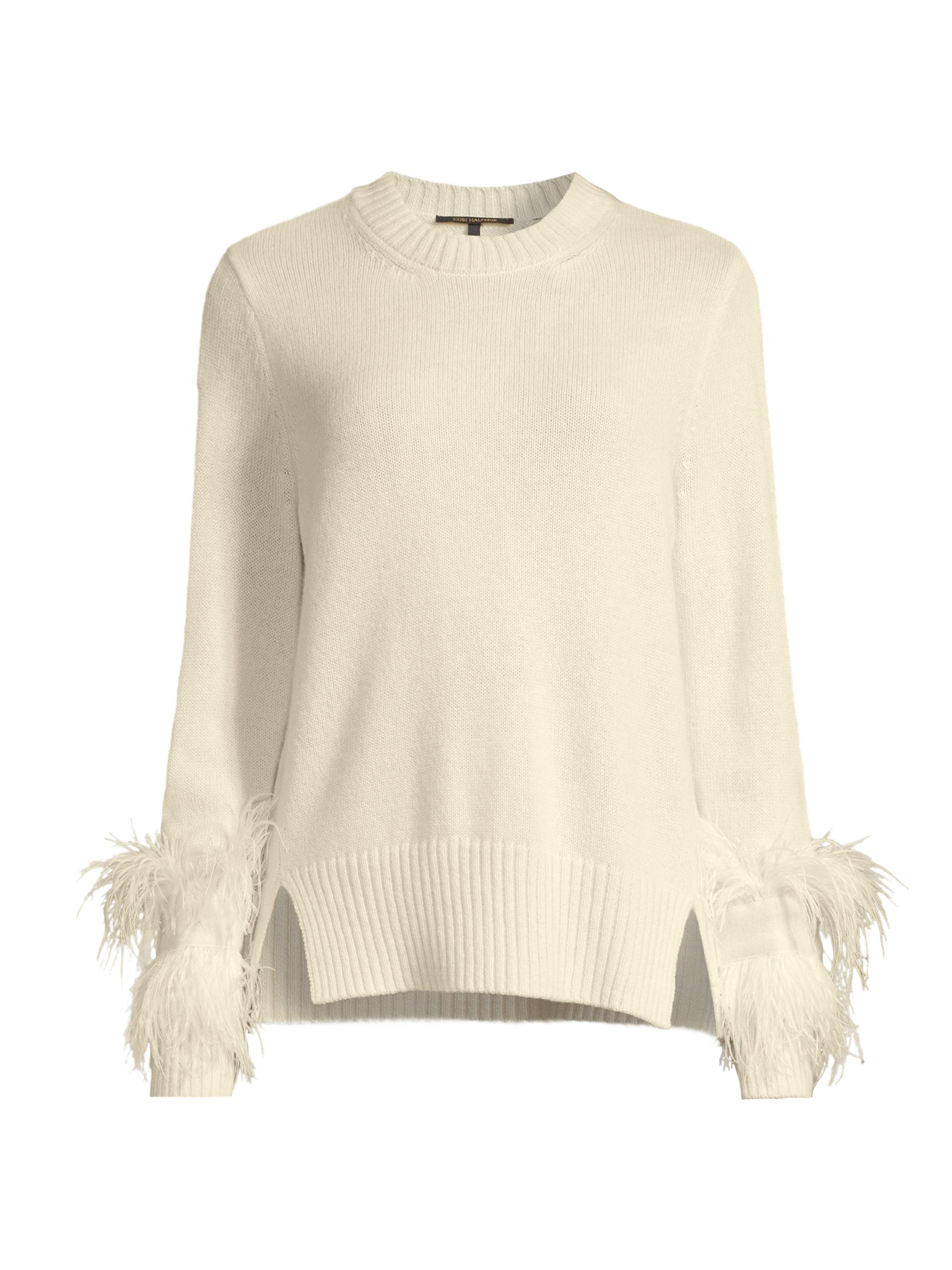 Kobi Halperin Women's Billie Cashmere & Faux Feather Sweater -