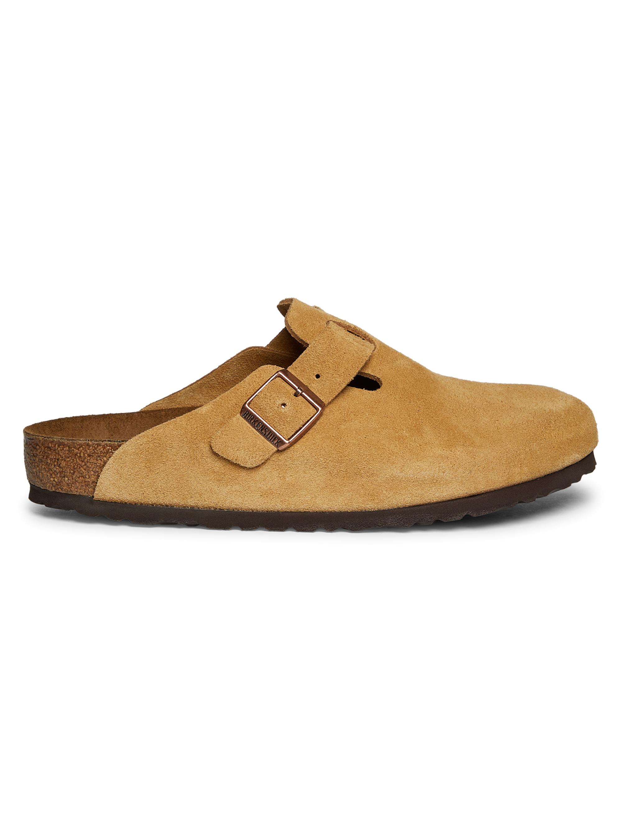 Birkenstock Men's Boston Suede Clogs - Latte Cream