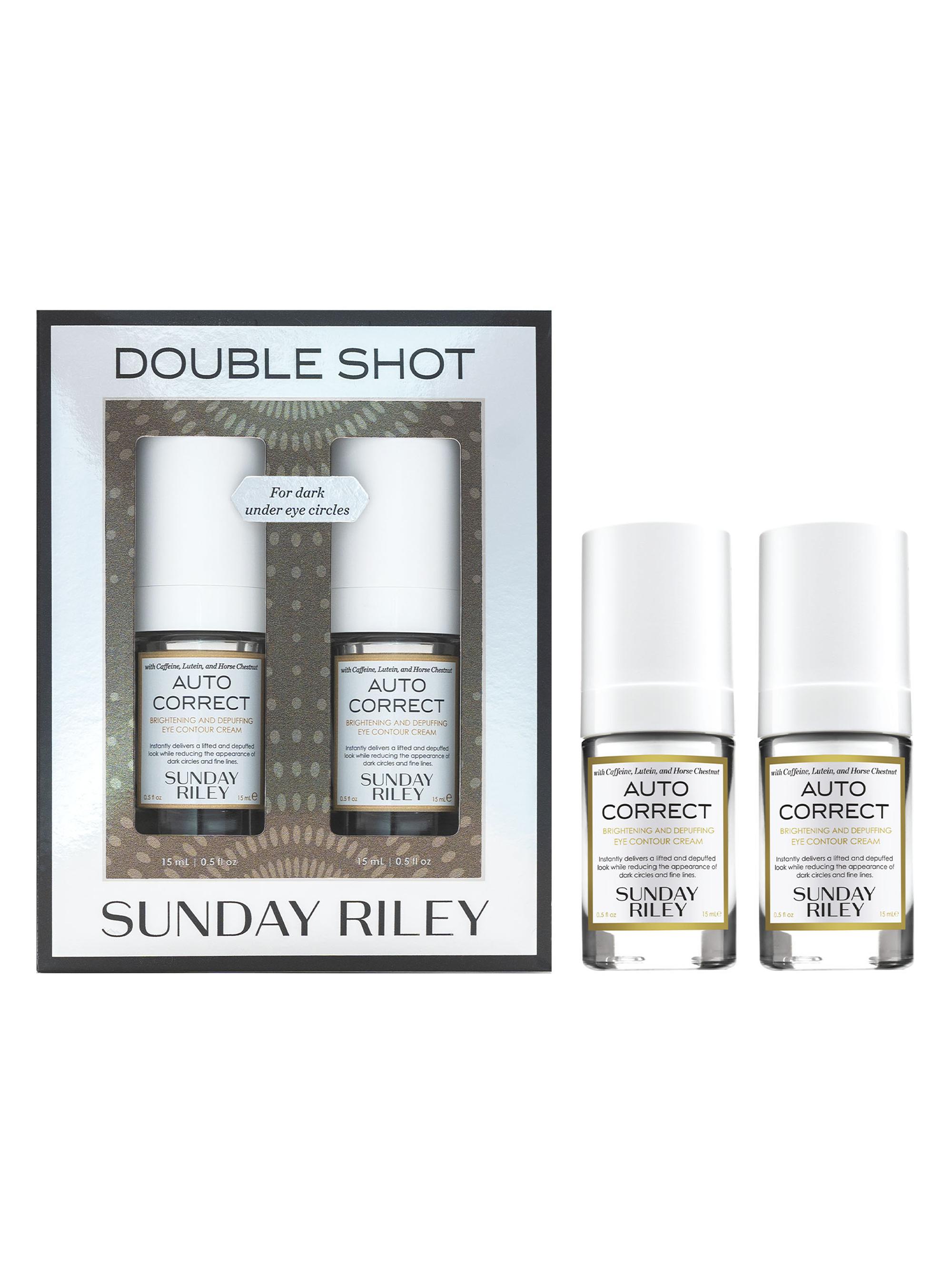 Sunday Riley Women's Double Shot 2-Piece AUTO CORRECT Brightening & Depuffing Eye Contour Cream Set