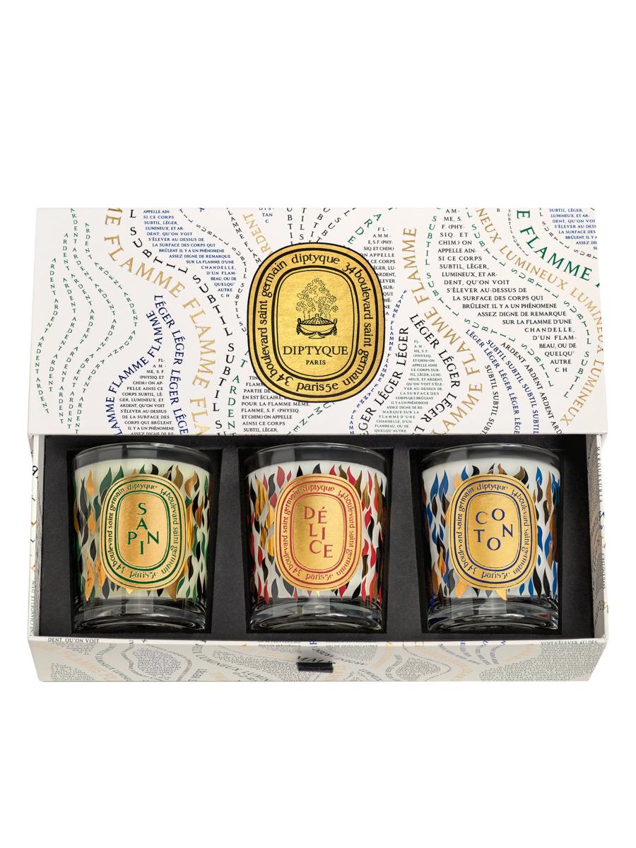 Diptyque Sapin (Pine), Coton (Cotton) & Délice Holiday Candle Gift
