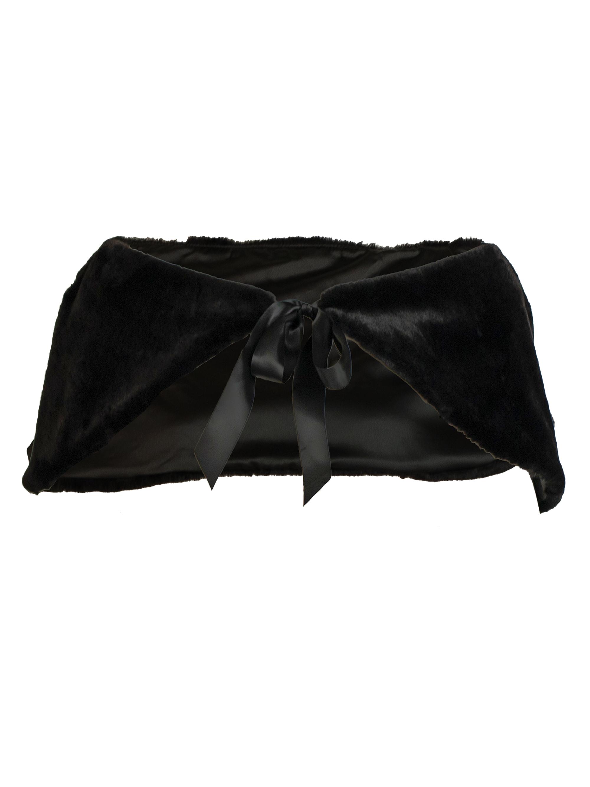 Kiyonna Women's Startlet Faux Fur Shrug - Onyx