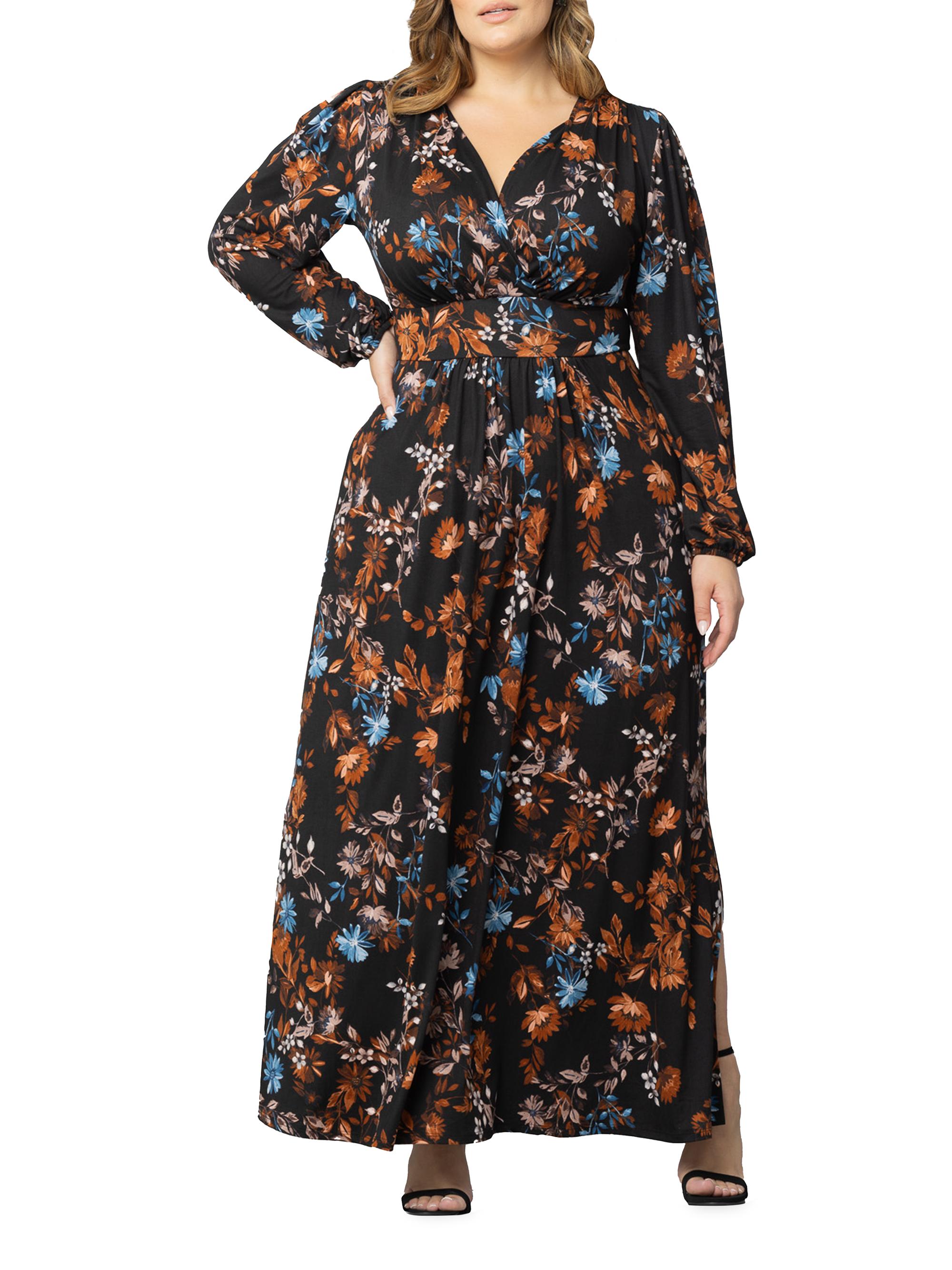 Kiyonna Kelsey Long-Sleeve Maxi Dress | Saks Fifth Avenue