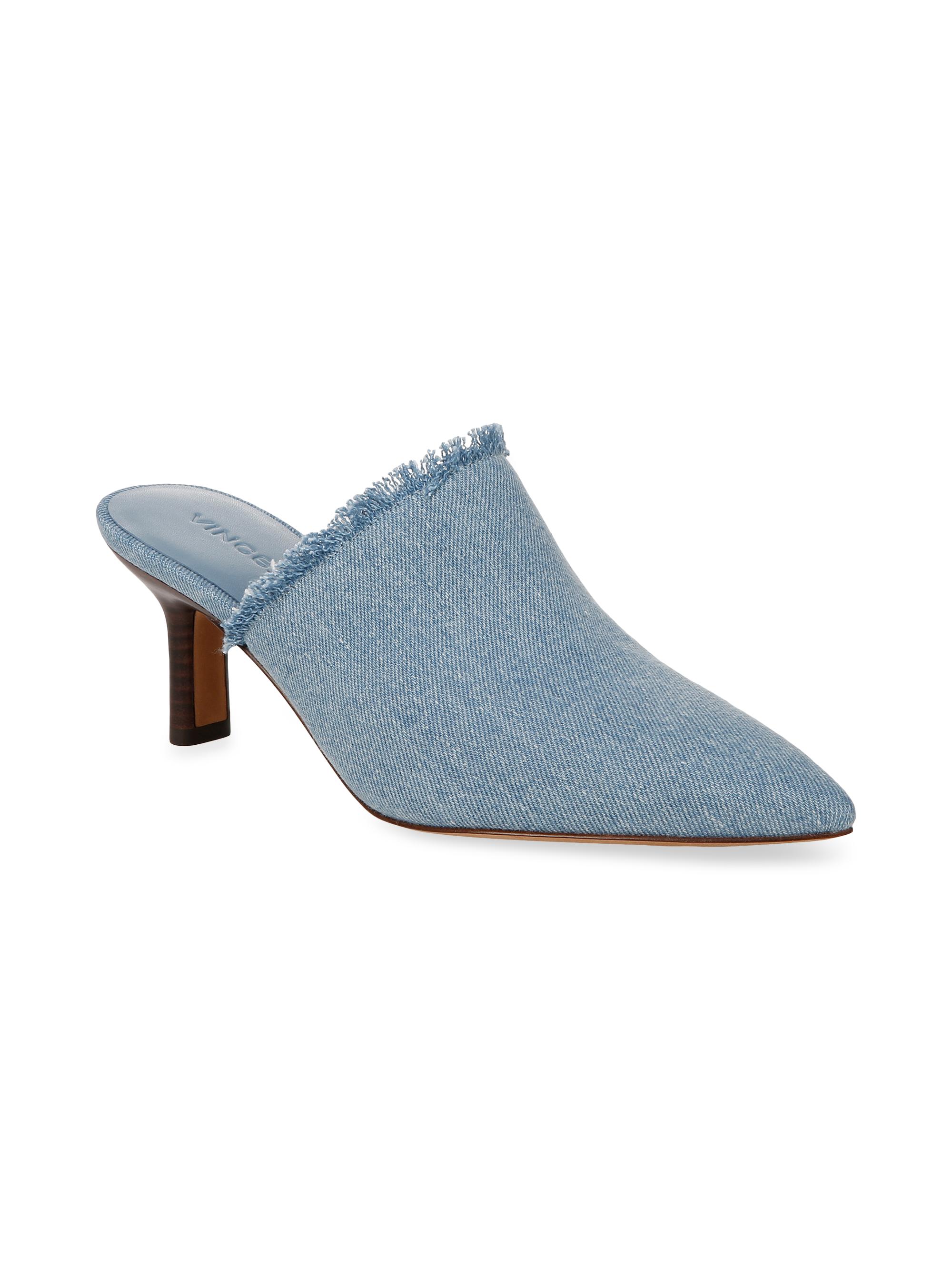 Vince Penelope 64MM Denim Mules | Saks Fifth Avenue