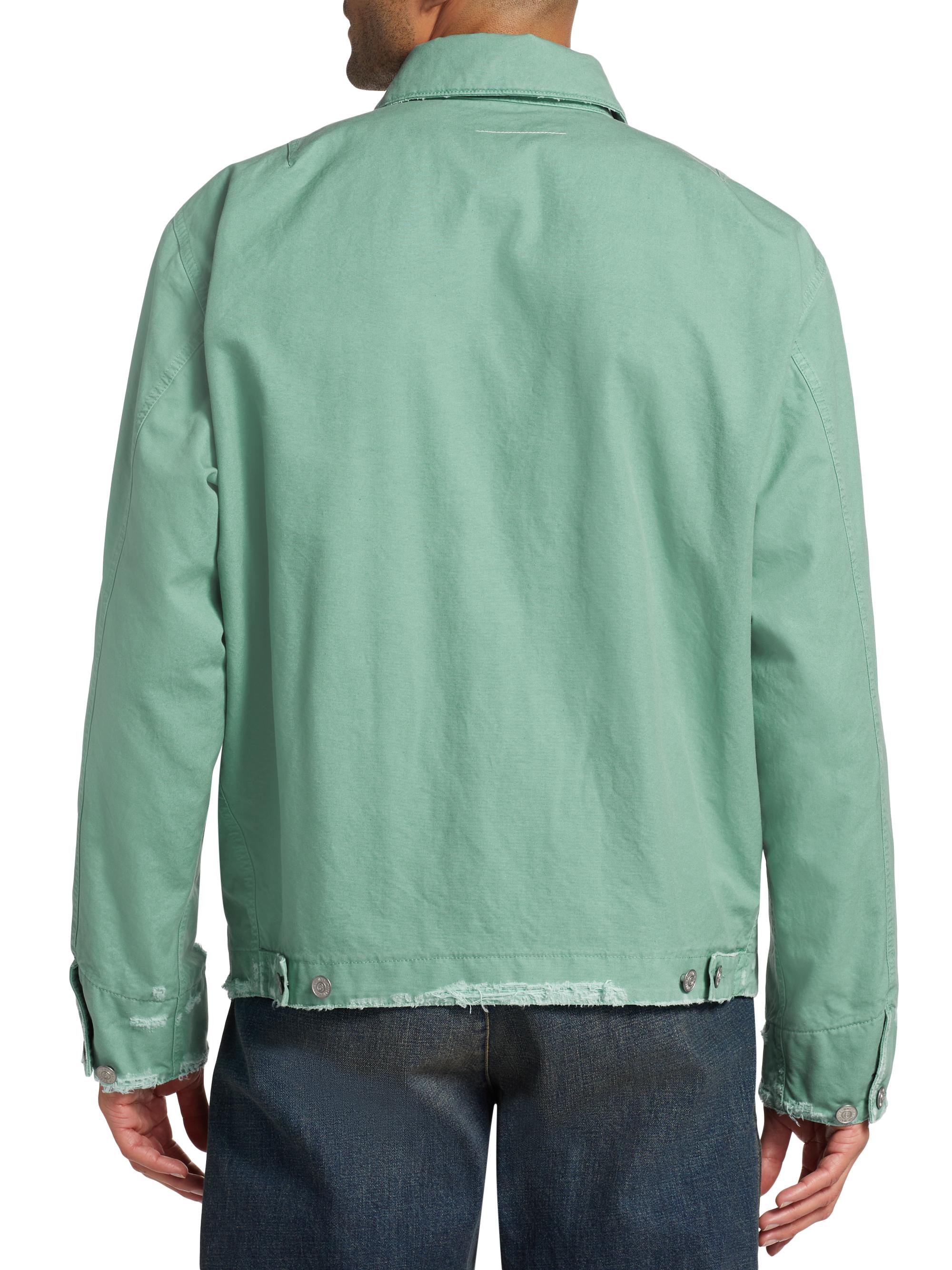 Shop MM6 Maison Margiela Distressed Utility Jacket | Saks Fifth Avenue