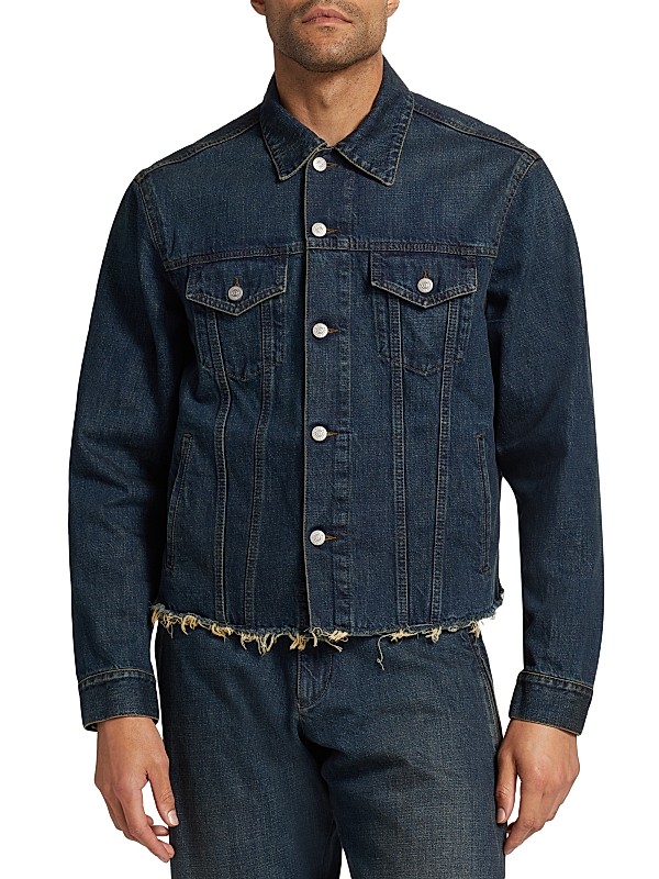 Shop MM6 Maison Margiela Distressed Denim Jacket | Saks Shop MM6 Maison Margiela Distressed Denim Jacket | Saks