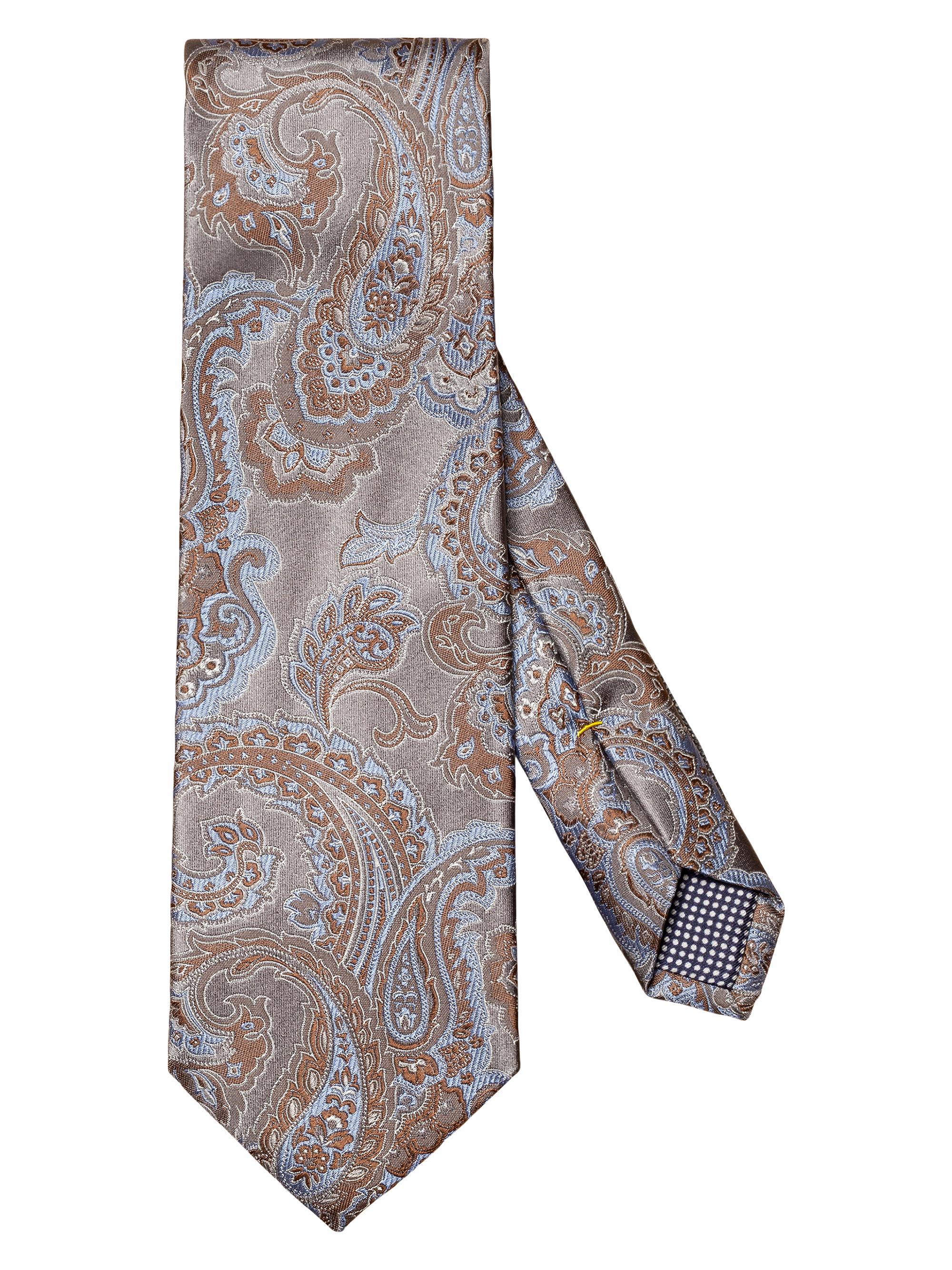Eton Men's Jacquard Paisley Tie - Grey