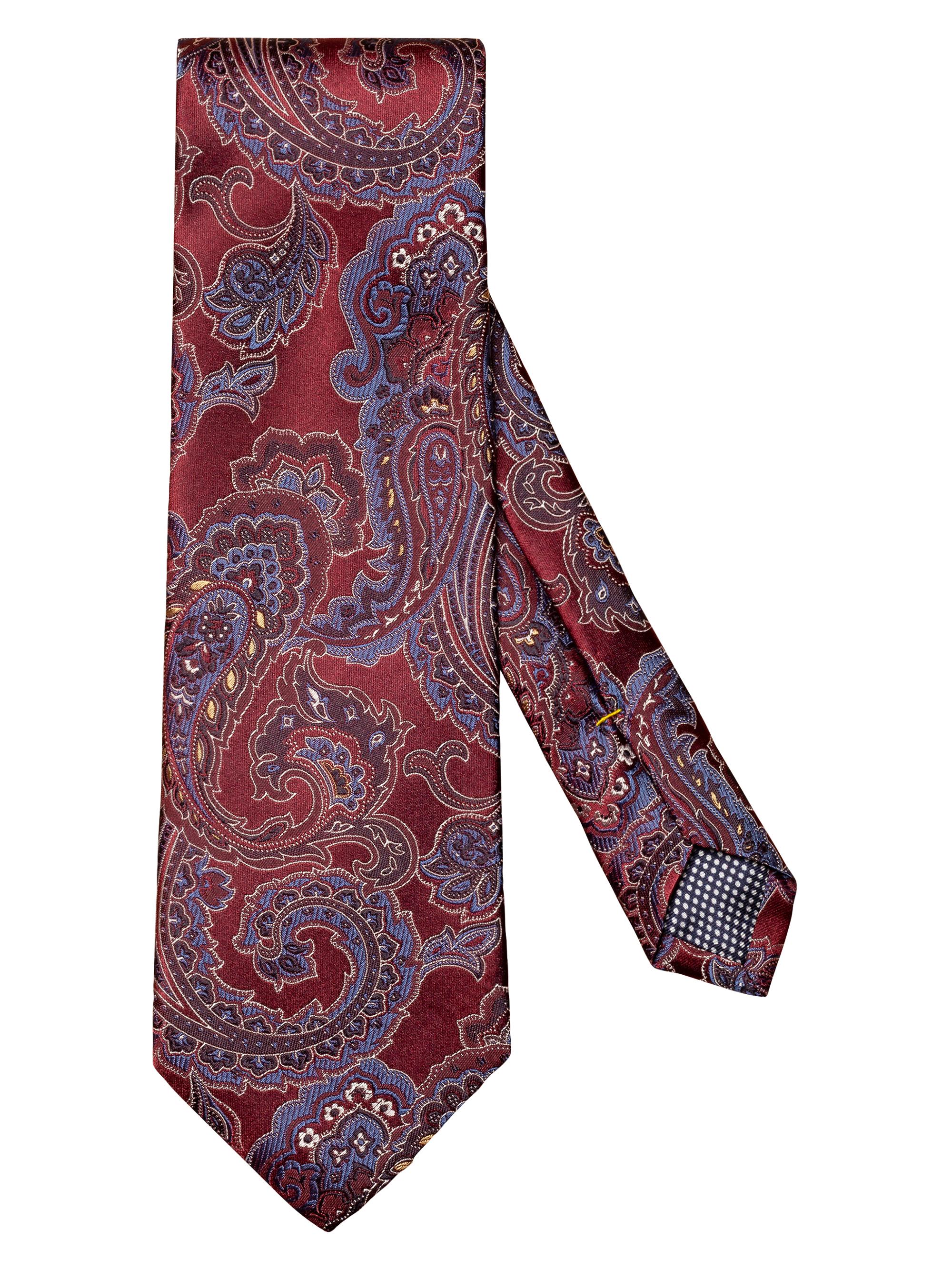 Eton Men's Silk Paisley Tie - Burgundy