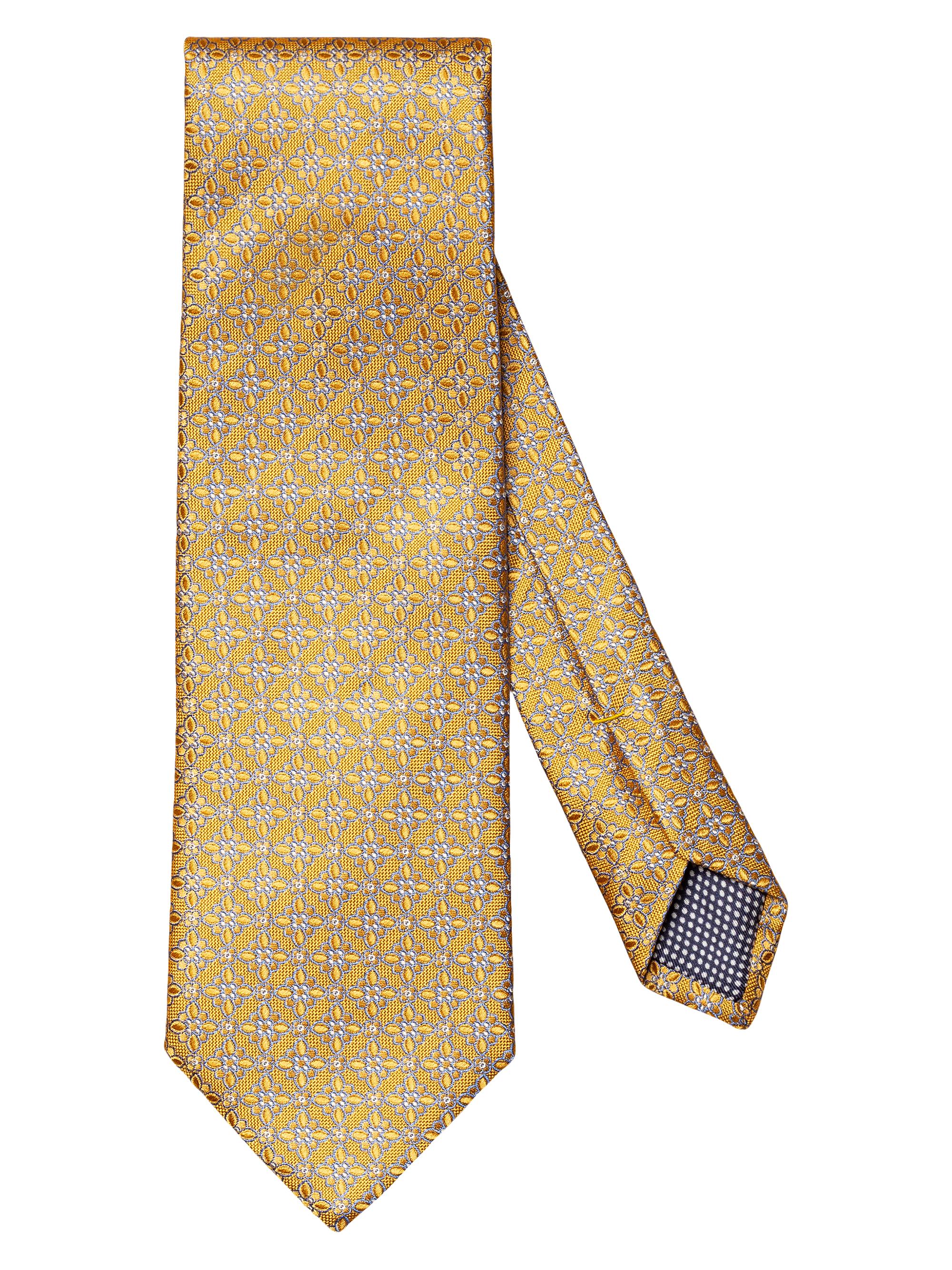 Eton Men's Floral Silk Tie - Yellow