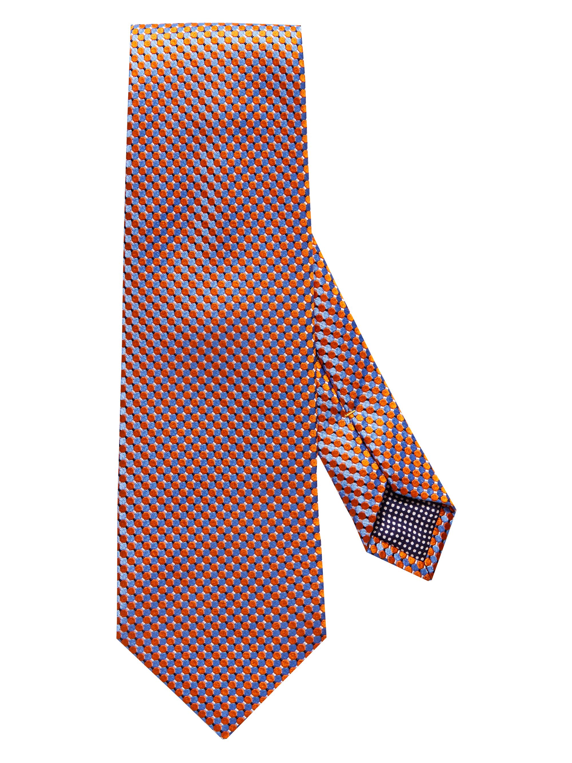 Eton Men's Micro Circle Silk Tie - Orange