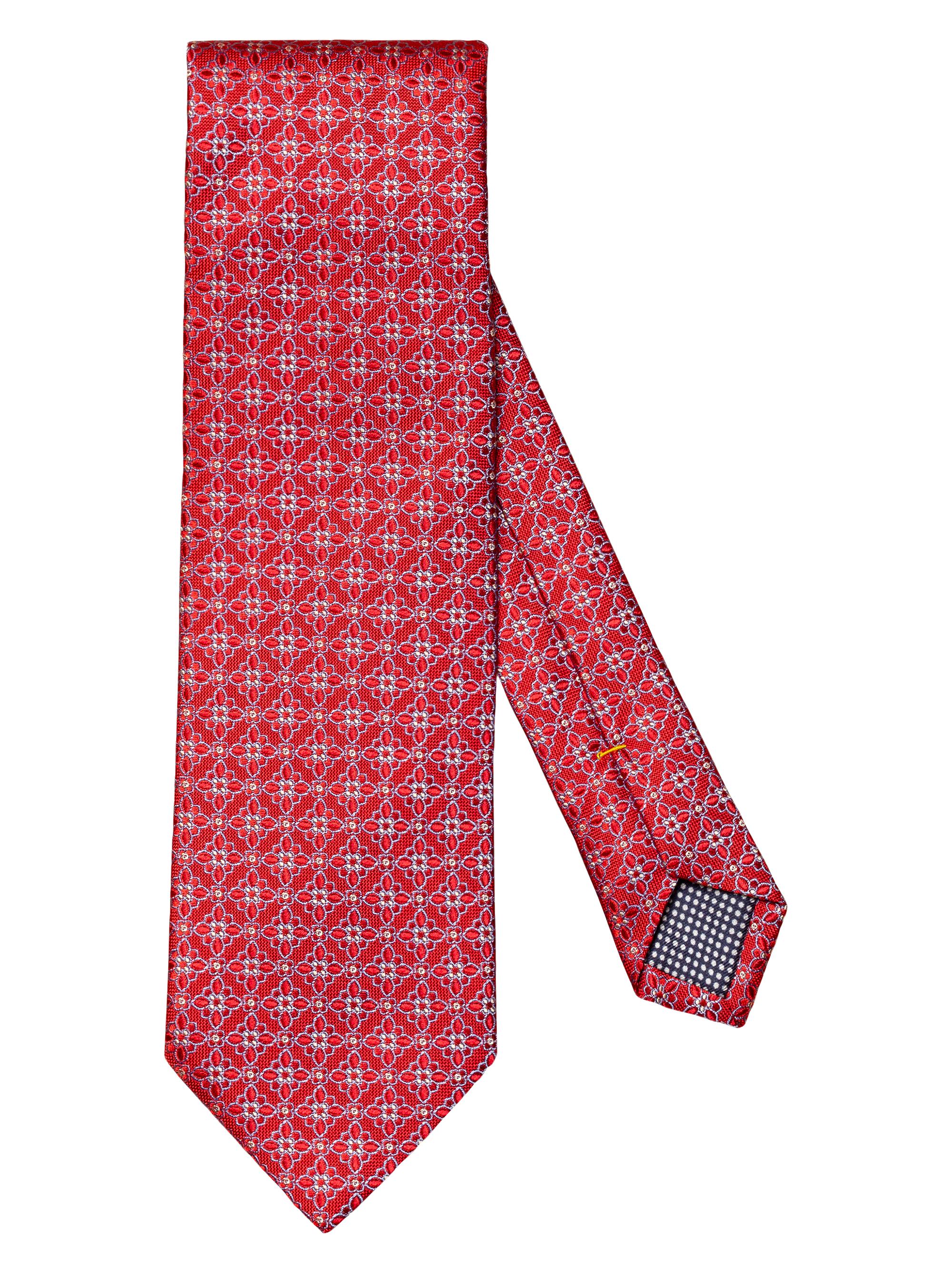 Eton Men's Floral Silk Tie - Red