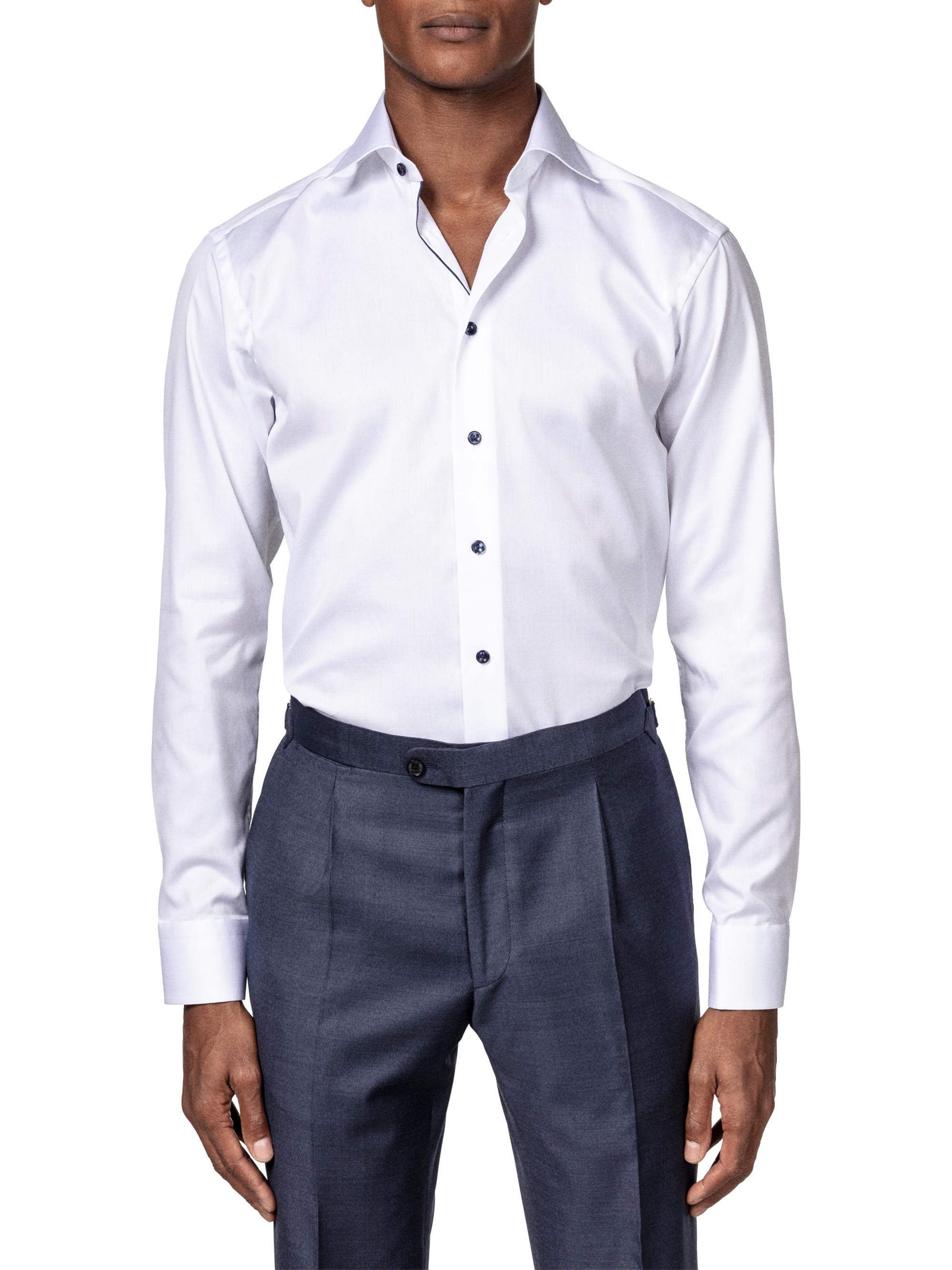 Eton Men's Contemporary Fit Twill Shirt - White