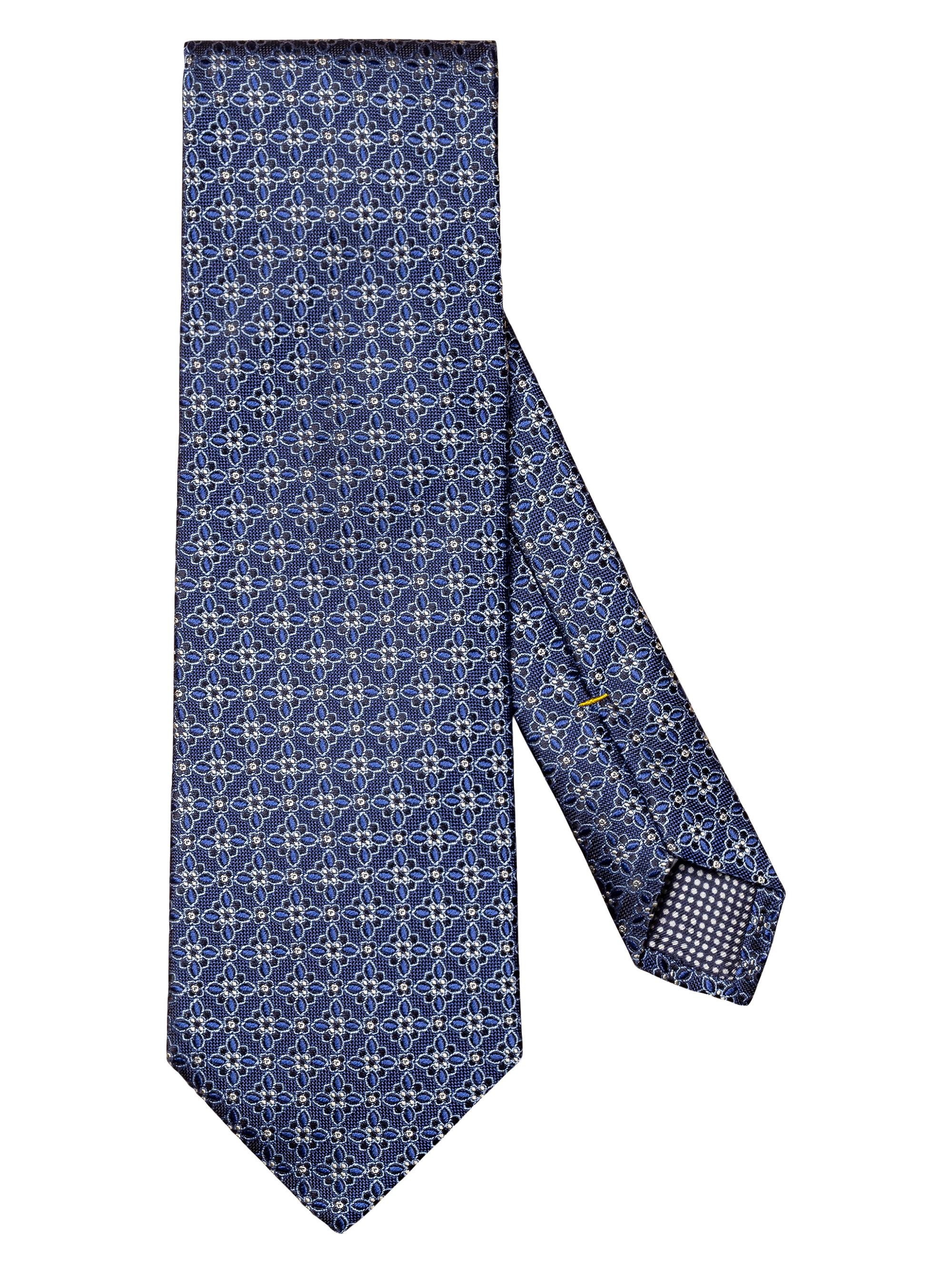 Eton Men's Floral Silk Tie - Navy