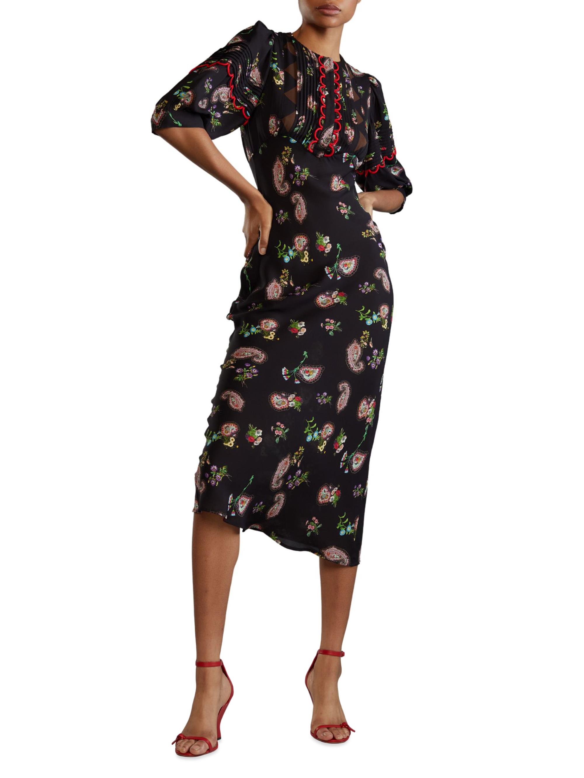 【週末限定値下げ】 shelly dress Cynthia Rowley Silk Paisley Midi-Dress | Saks Fifth Avenue