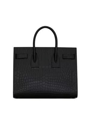 Shop Saint Laurent Small Sac De Jour Top Handle Bag In Matte Embossed  Crocodile Leather | Saks Fifth Avenue