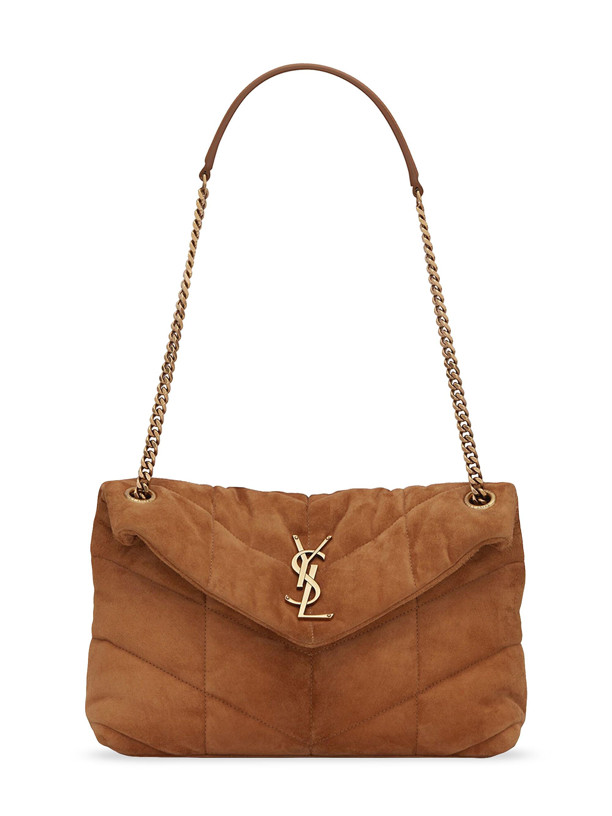 Saint Laurent Le 5 à 7 Soft Large Shoulder Bag in Suede