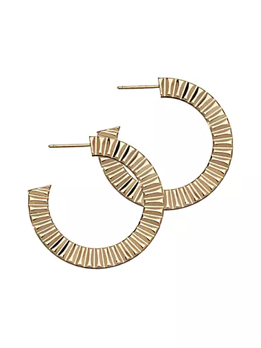 Hannah 18K-Gold-Plated Hoop Earrings