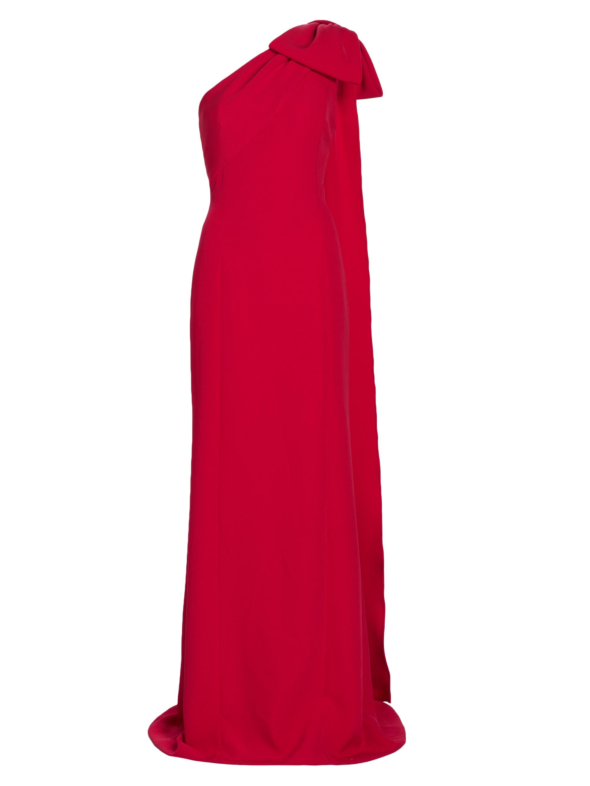 Teri Jon by Rickie Freeman Velvet Bow One-Shoulder Column Gown | Saks Fifth  Avenue